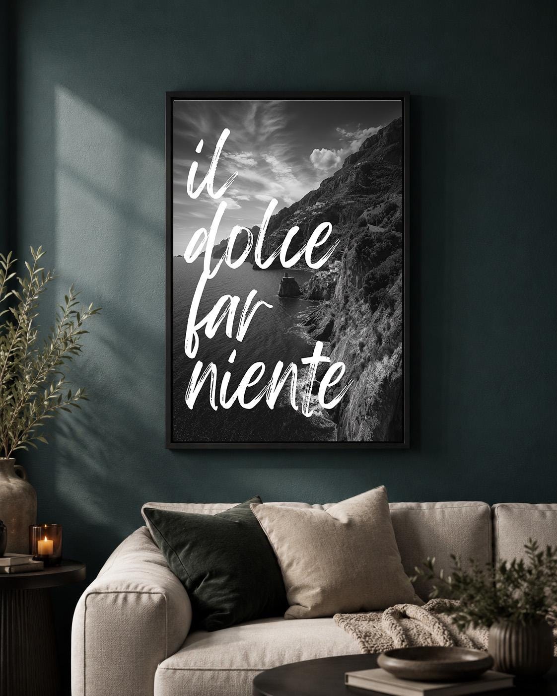 Il Dolce Far Niente Amalfi Coast Italy (Framed Canvas)
