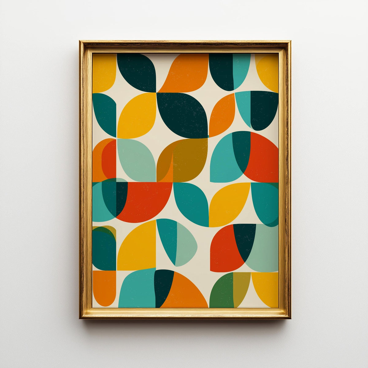 Mid-Century Modern Geometric Wall Art • Retro Abstract Shapes Print • Minimalist Bauhaus style Décor • MCM by The Wall Art...