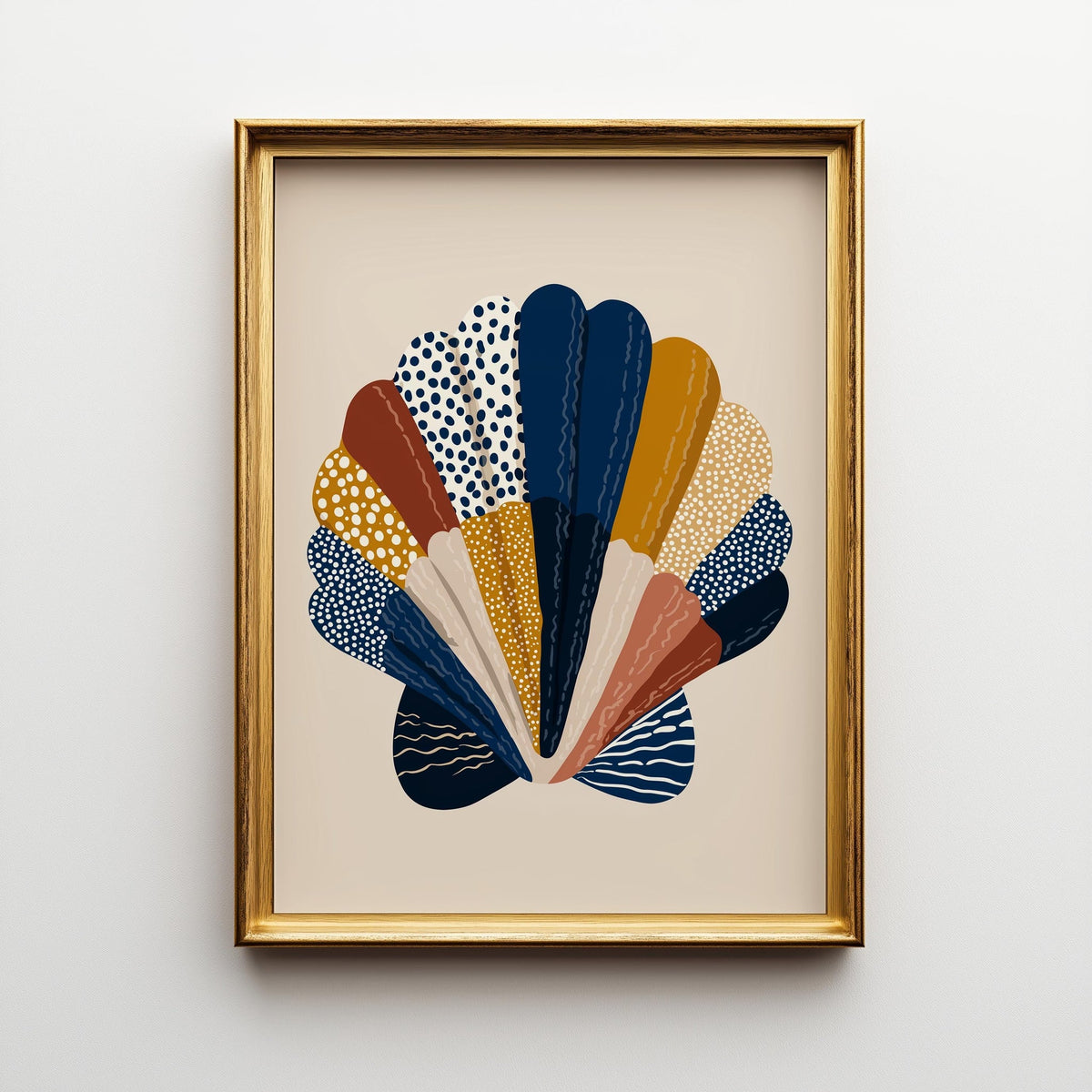 Abstract Seashell Print, Coastal Boho Wall Art, Modern Beach House Decor by The Wall Art Studio - physical