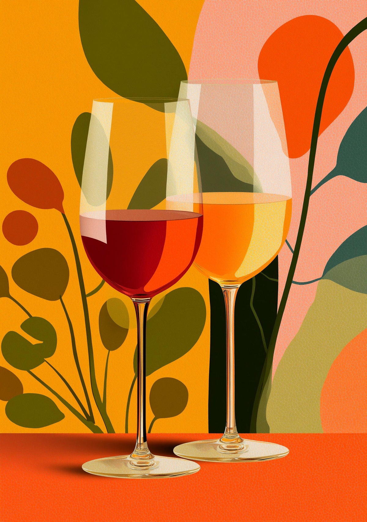 Autumn Wine Bottle Print | Rustic Fall Floral Kitchen Wall Art Poster | Autumn Wall Art Print | Fall Art | Kitchen Wall Ar...