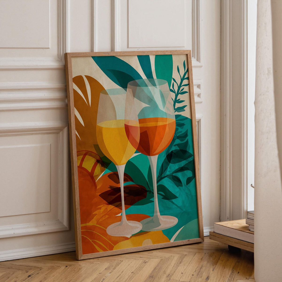Autumn Wine Bottle Print | Rustic Fall Floral Kitchen Wall Art Poster | Autumn Wall Art Print | Fall Art | Kitchen Wall Ar...