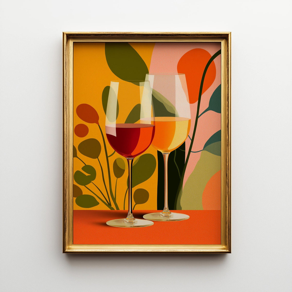 Autumn Wine Bottle Print | Rustic Fall Floral Kitchen Wall Art Poster | Autumn Wall Art Print | Fall Art | Kitchen Wall Ar...