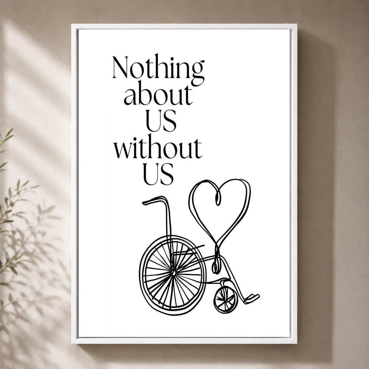 Disability Rights Framed Canvas, Inclusive Quote Wall Art, Advocacy Decor by The Wall Art Studio - physical