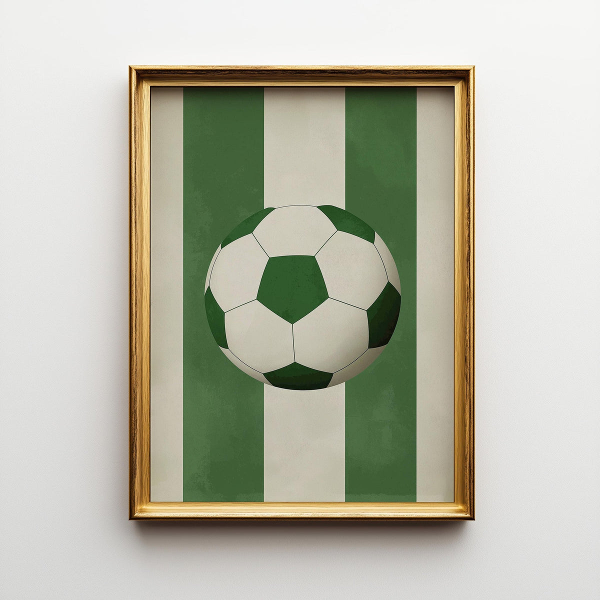 Green Football Print, Minimalist Sports Room Decor, Boys Wall Art (Framed Option) by The Wall Art Studio - physical