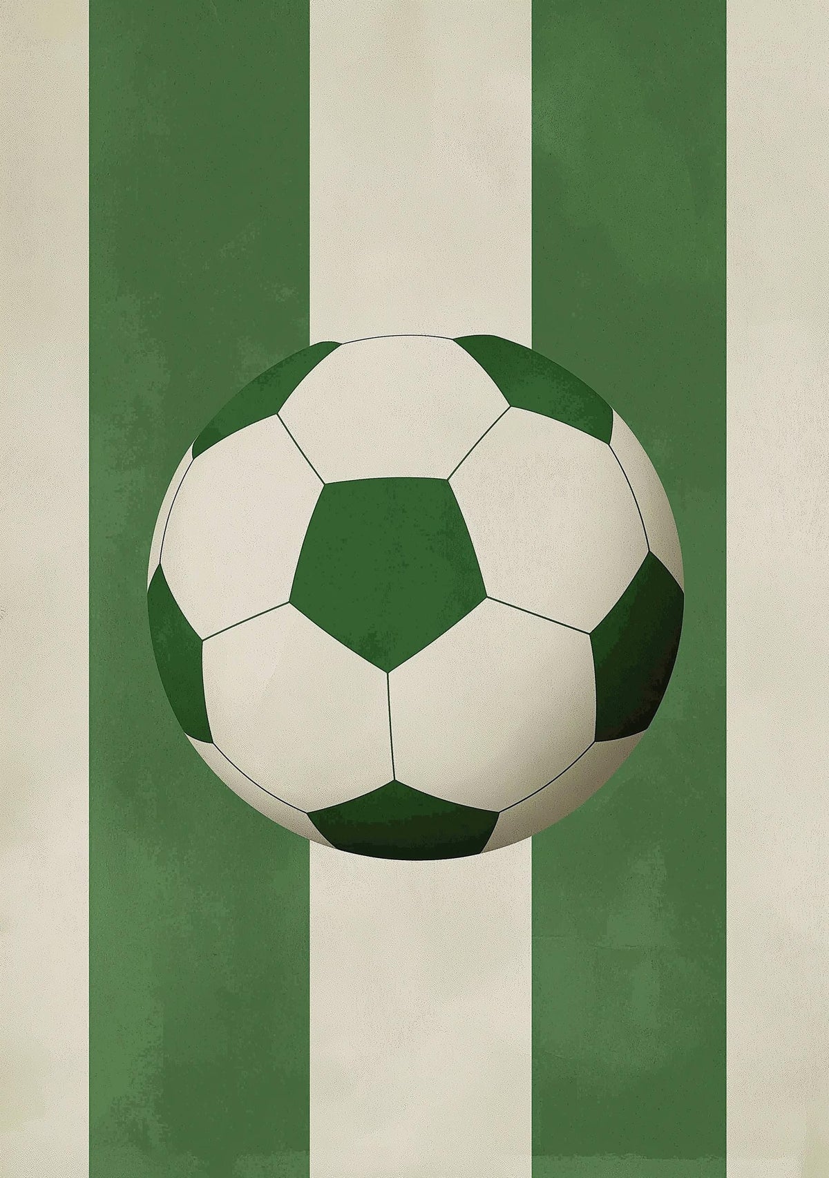 Green Football Print, Minimalist Sports Room Decor, Boys Wall Art (Framed Option) by The Wall Art Studio - physical