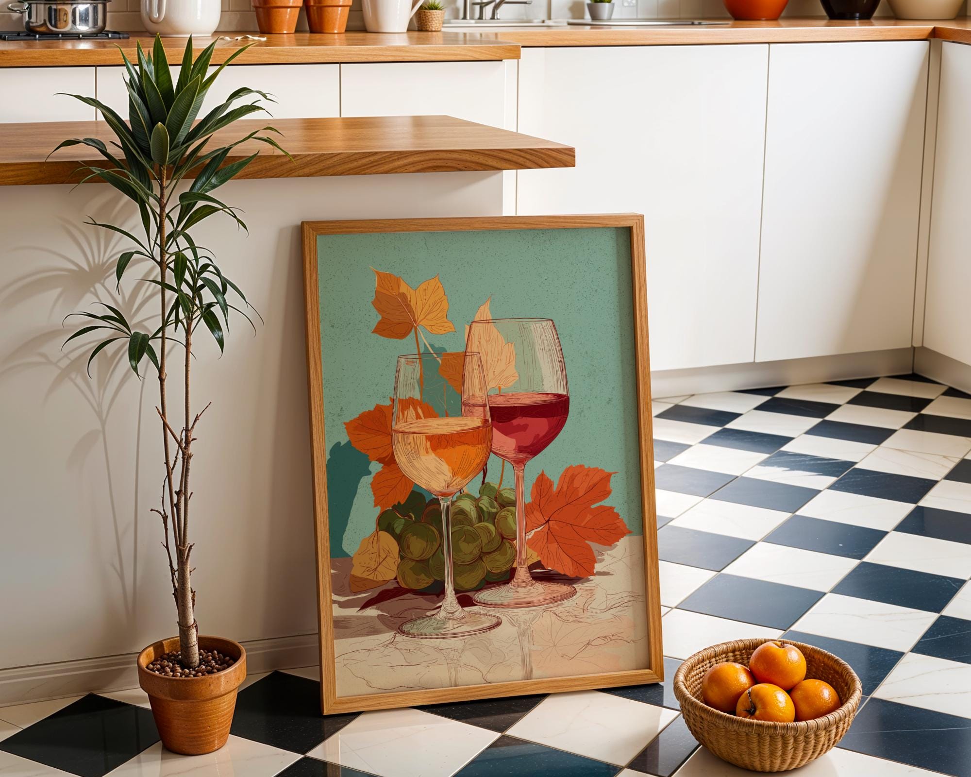 Autumn Wine Bottle Print 16