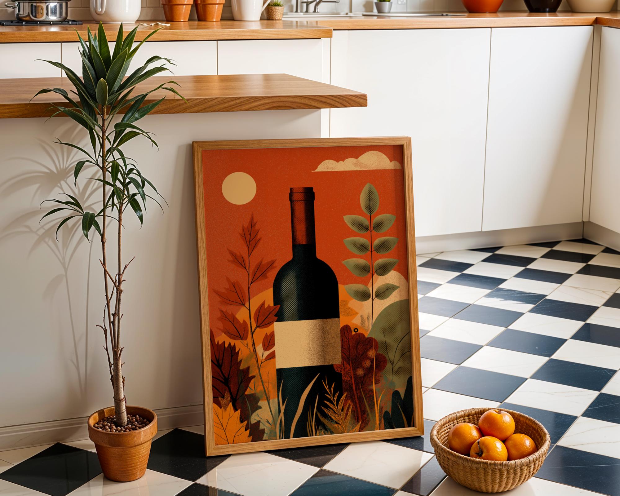 Autumn Wine Bottle Print 9