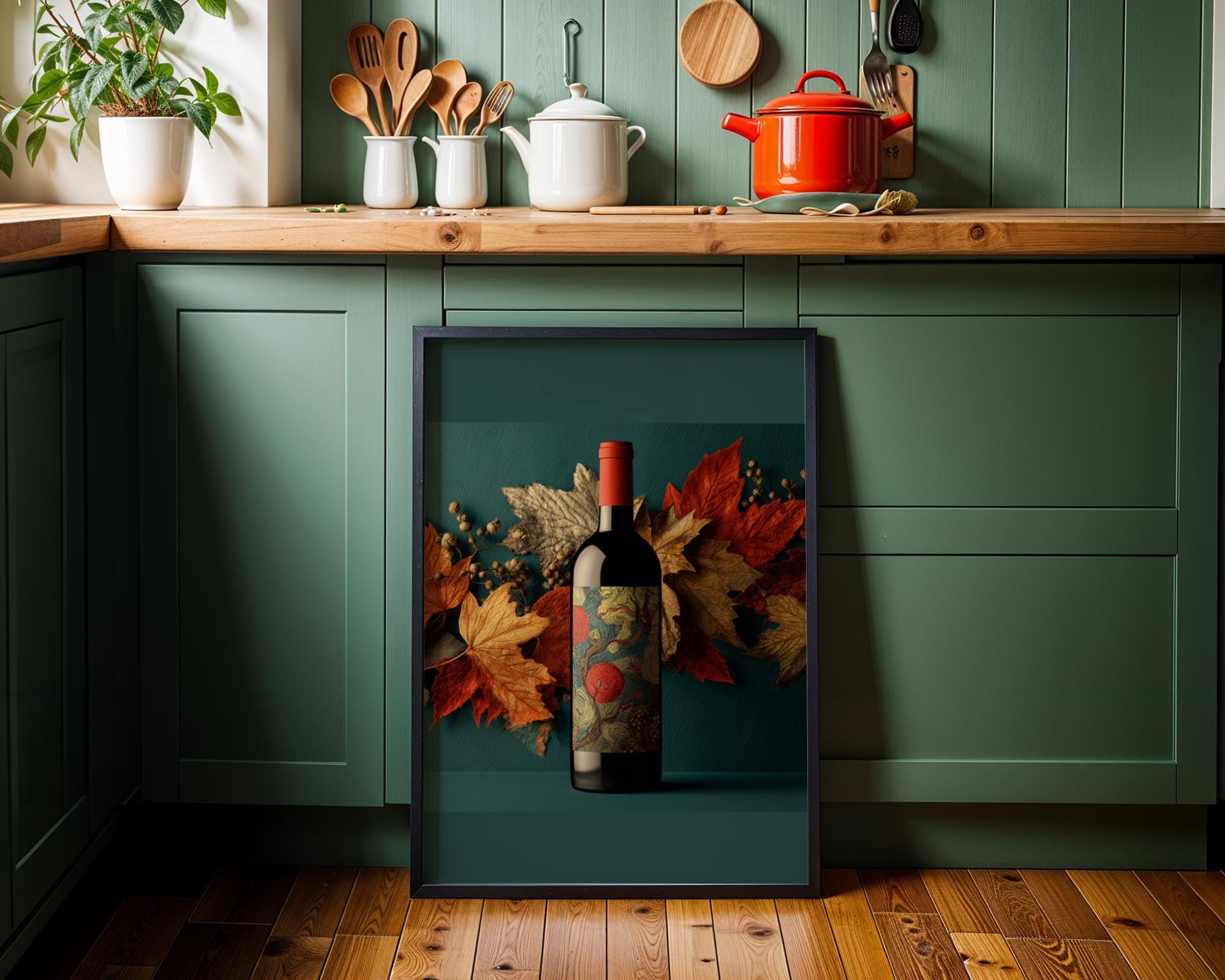 Autumn Wine Bottle Print 11