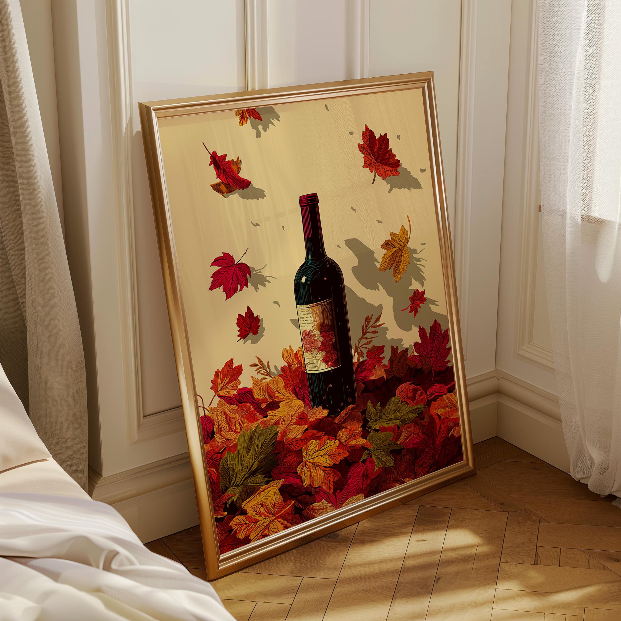 Autumn Wine Bottle Print 6