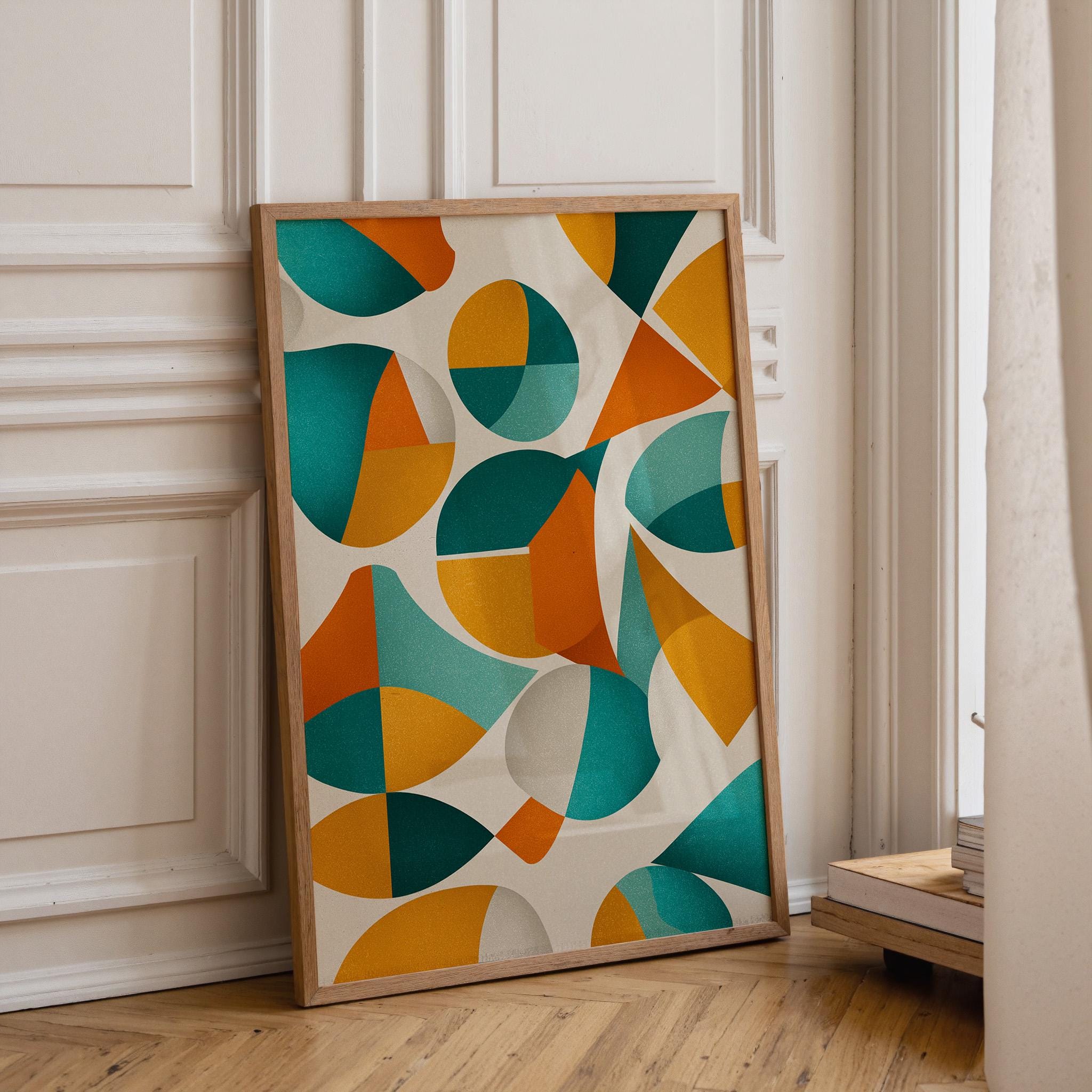 Mid-Century Modern Geometric Wall Art