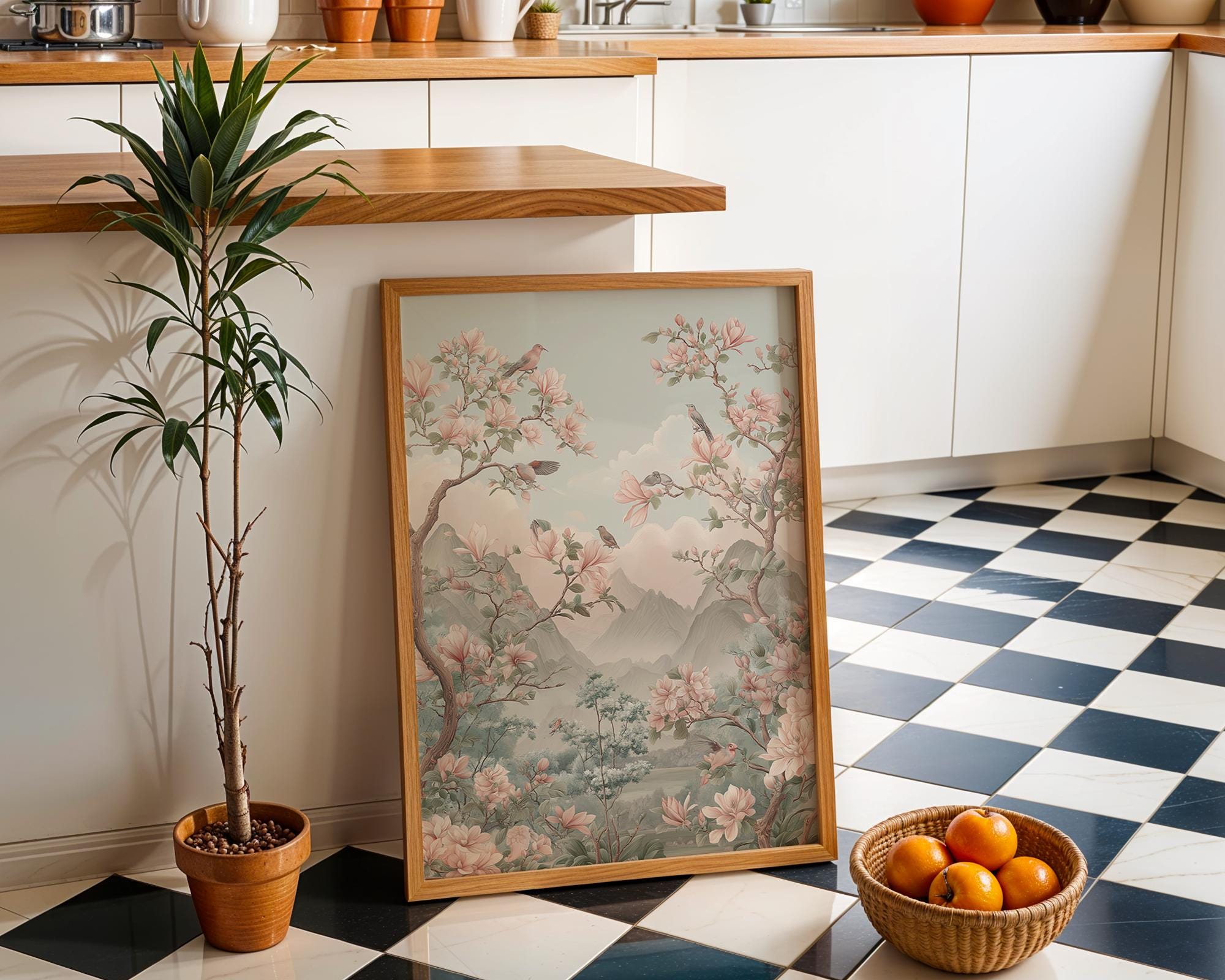 Chinoiserie Cherry Blossom Wall Art