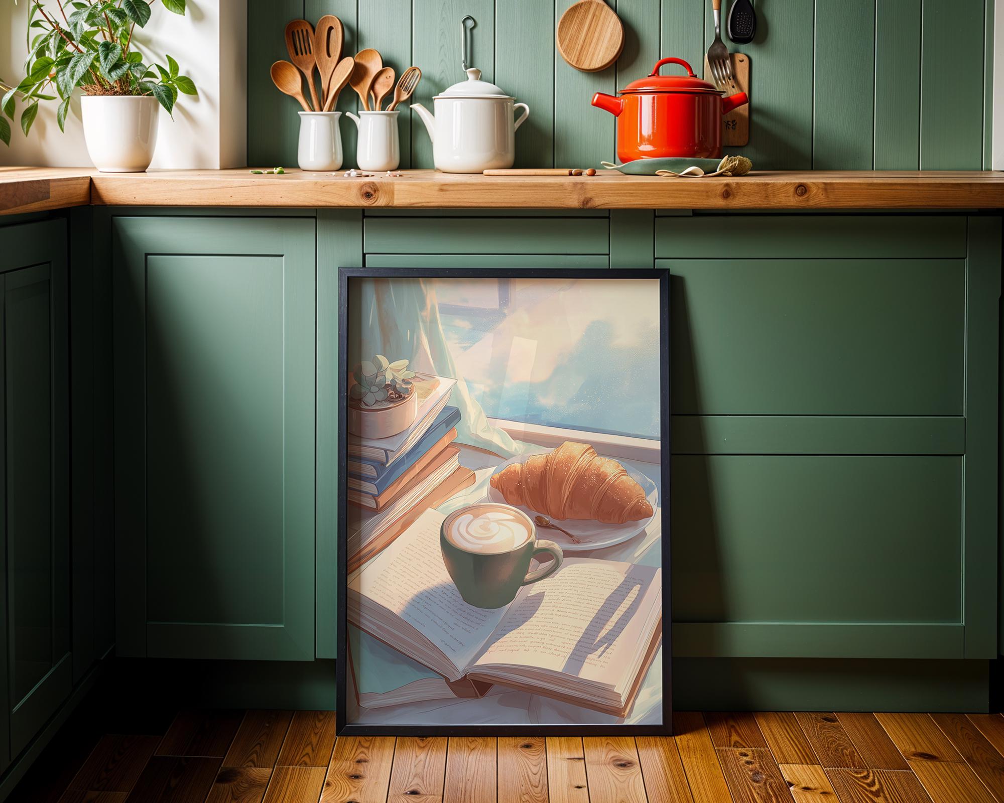 Cozy Coffee and Books Wall Art