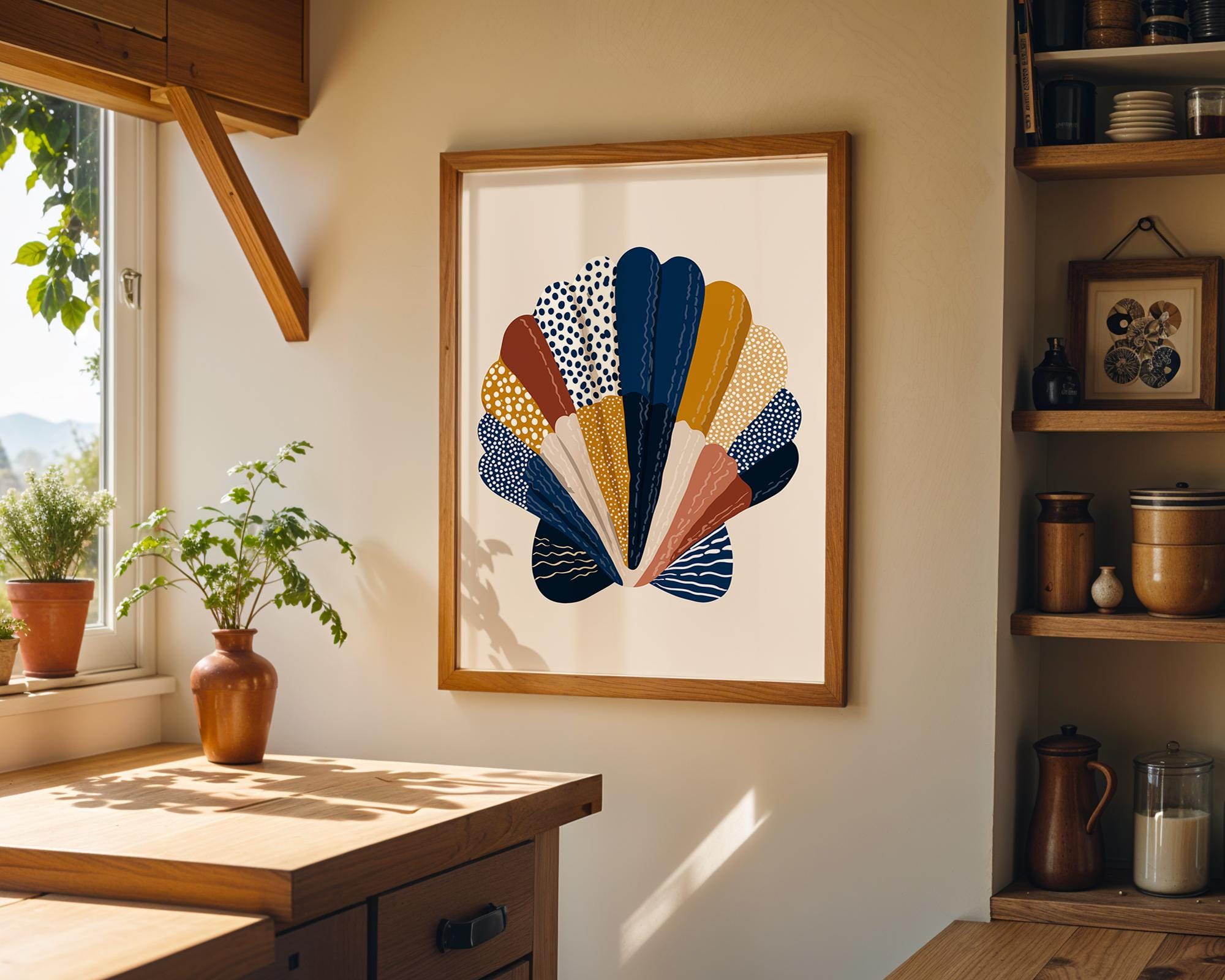 Abstract Seashell Print