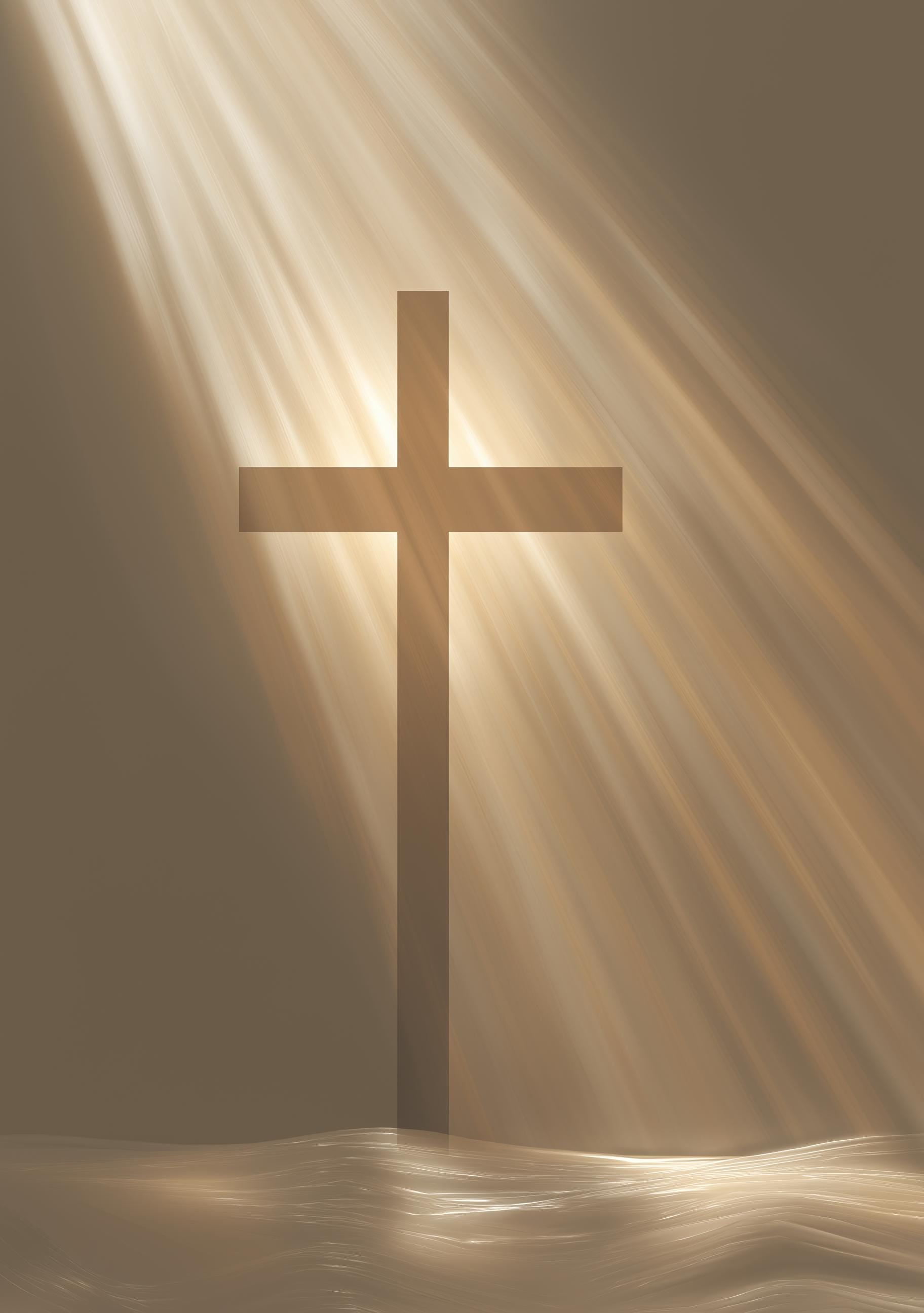 Minimal Cross Christian Faith Neutral Religious Wall Art by The Wall Art Studio