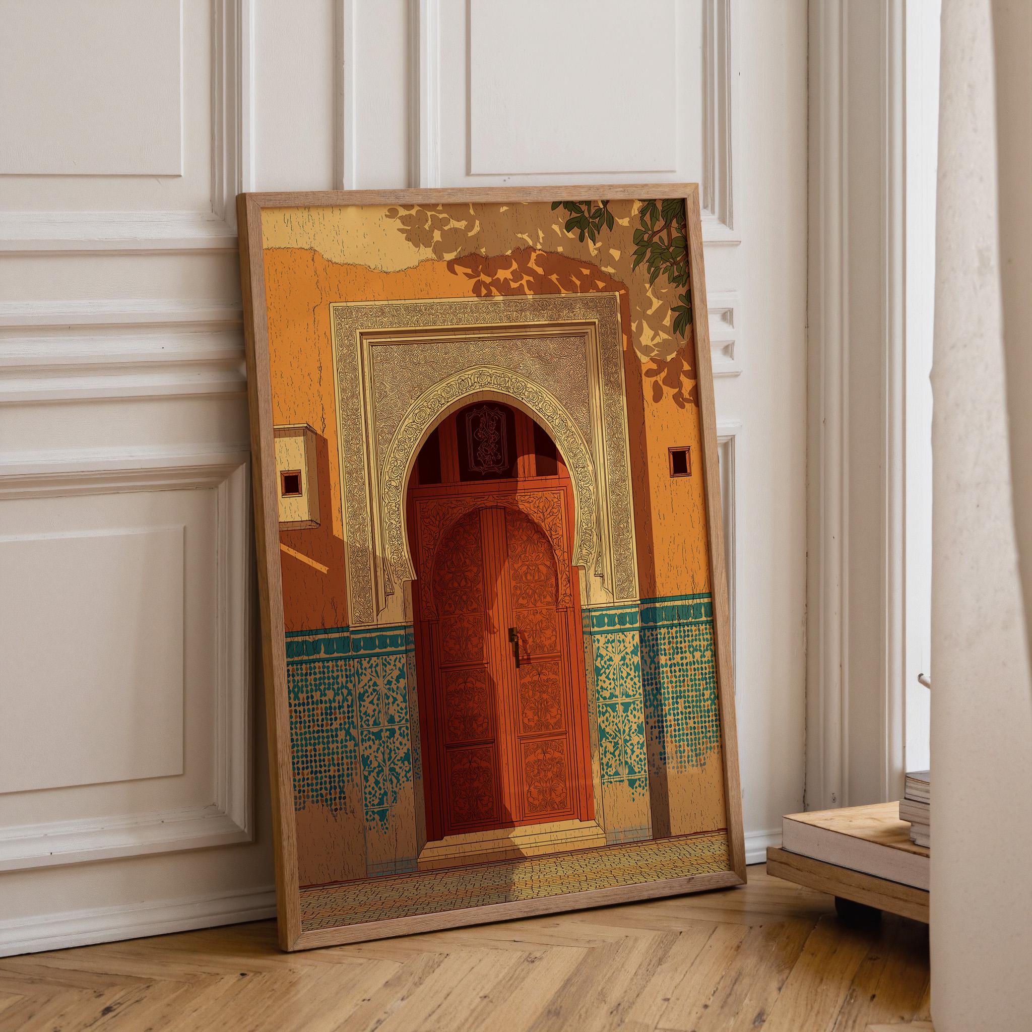 Moroccan Door Terracotta Arch Wall Art by The Wall Art Studio
