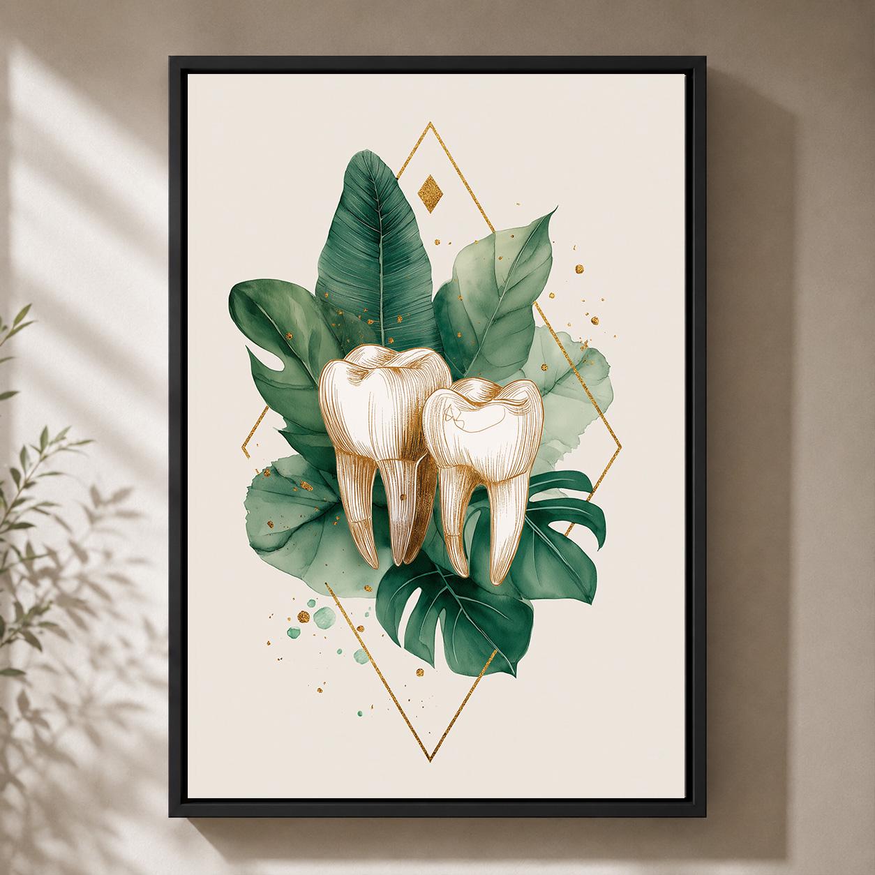Gold Tooth Dental Clinic Botanical Print