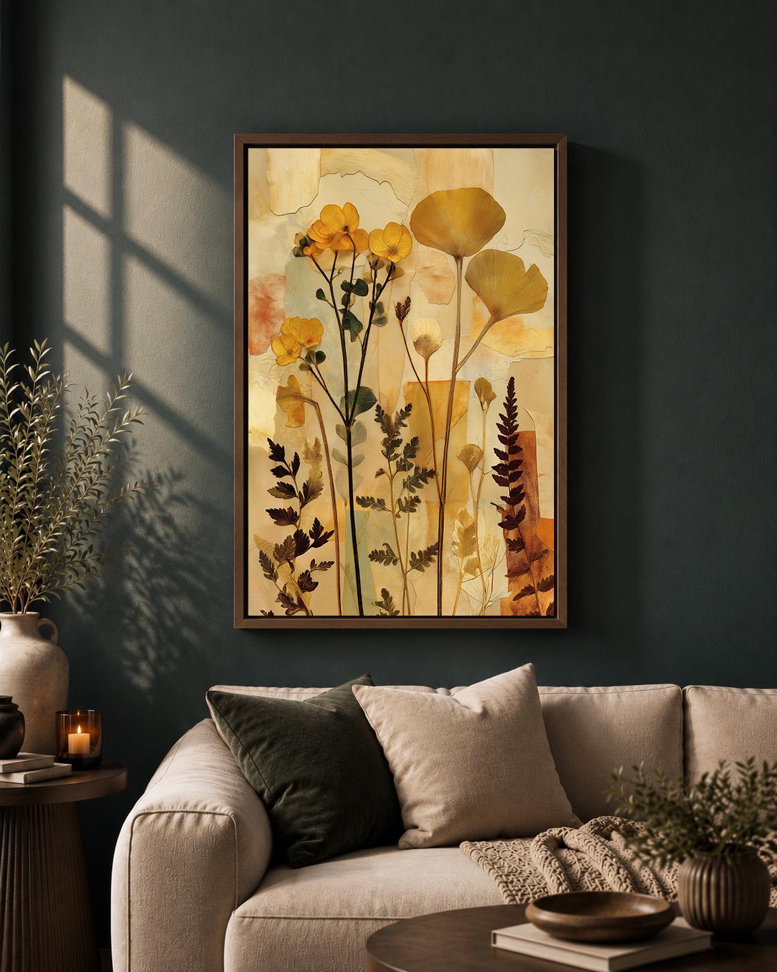 Framed Botanical Wildflower Framed Canvas