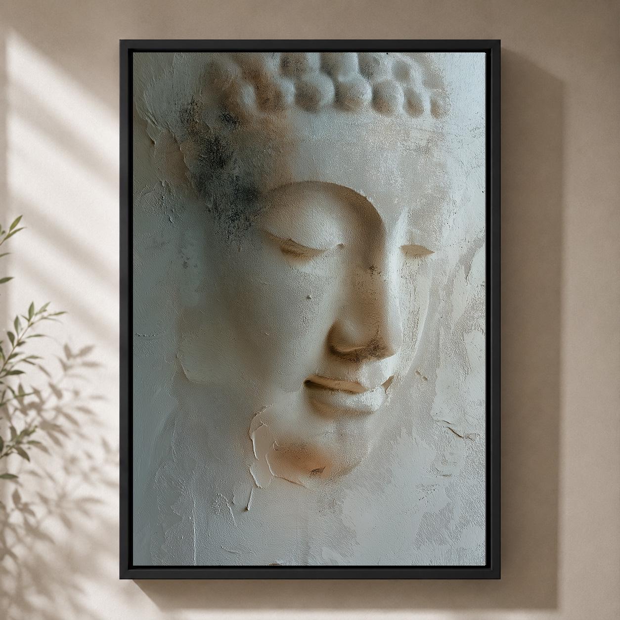 Neutral Buddha Framed Canvas