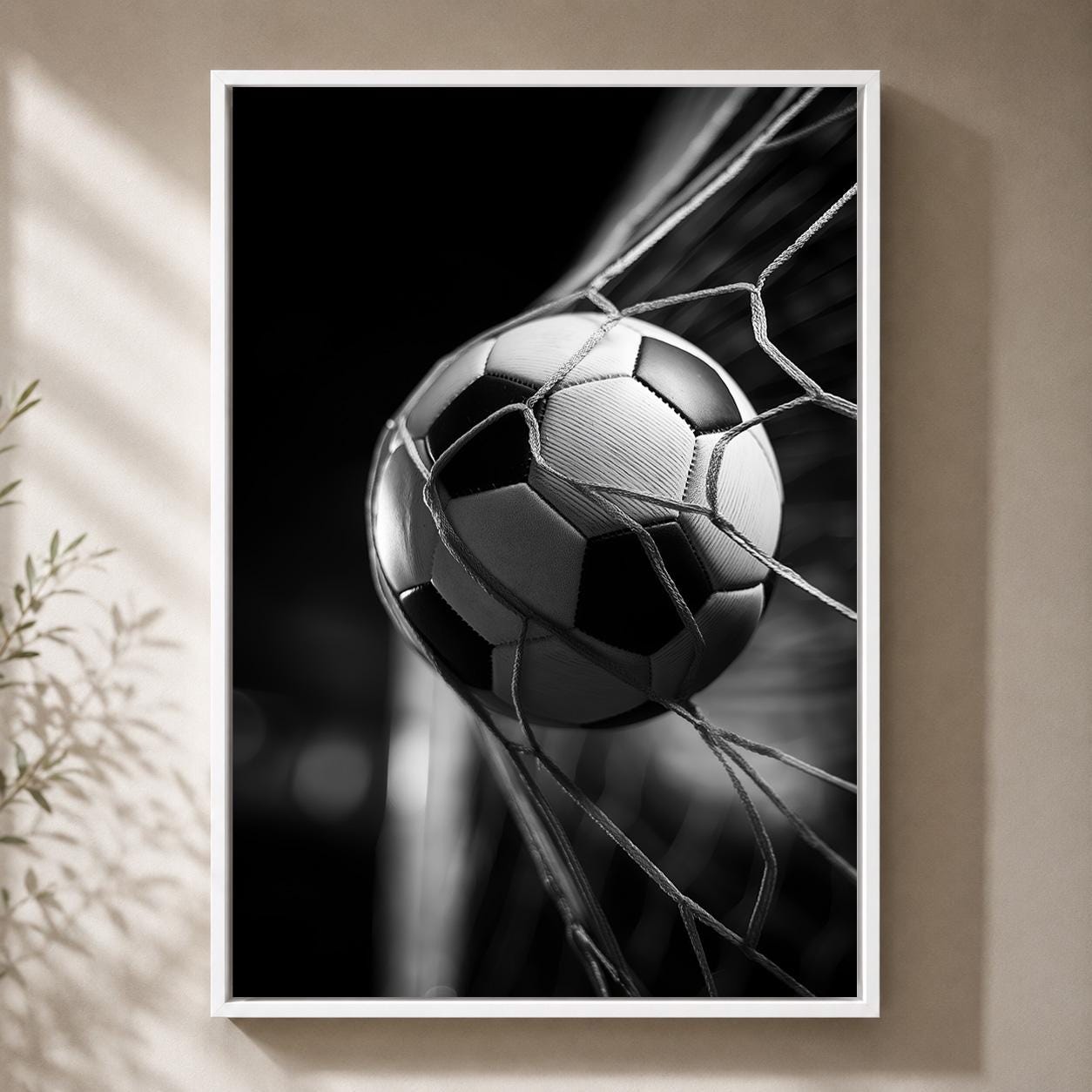 Framed Football Goal Framed Canvas Art