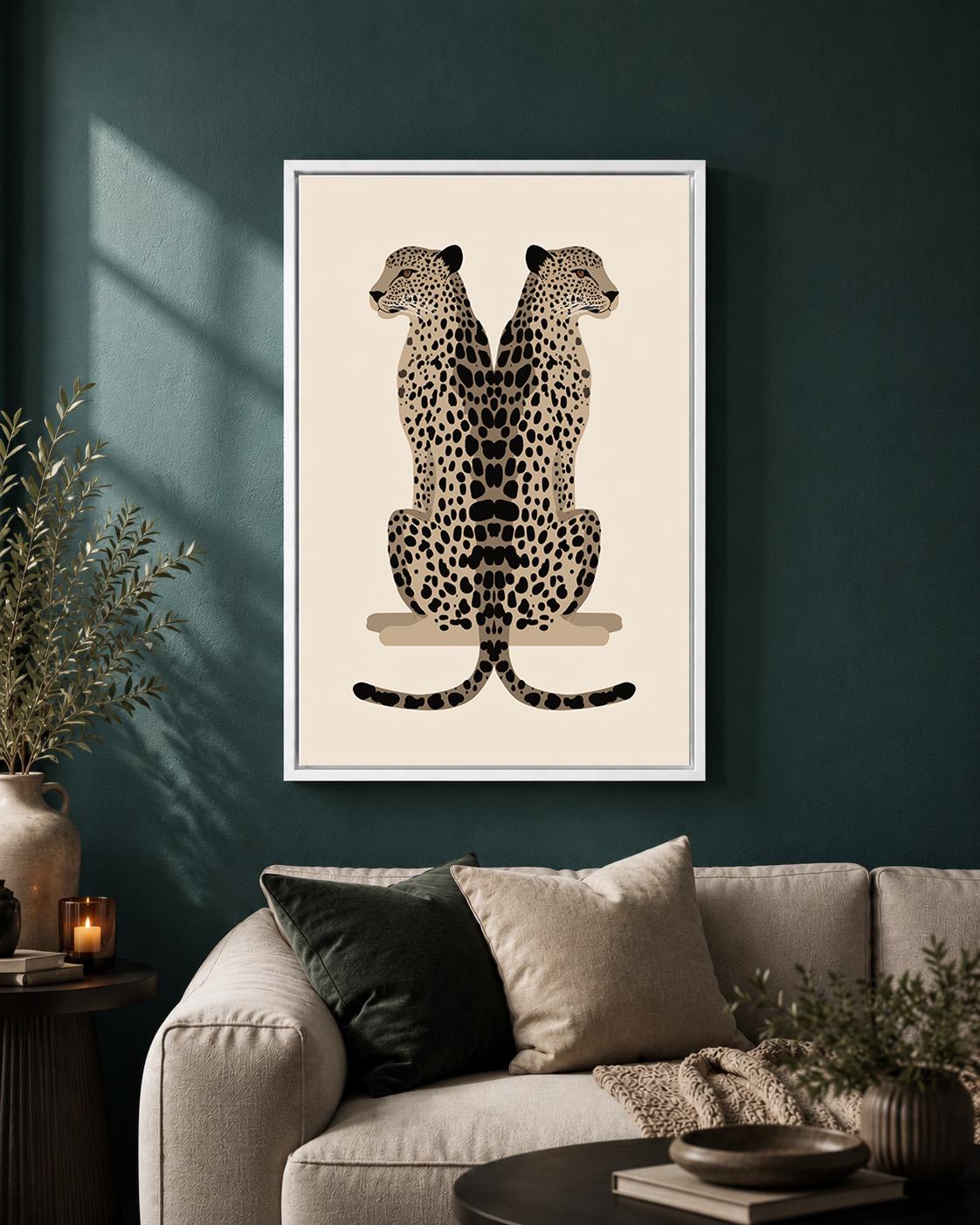 Minimalist Leopard Framed Canvas
