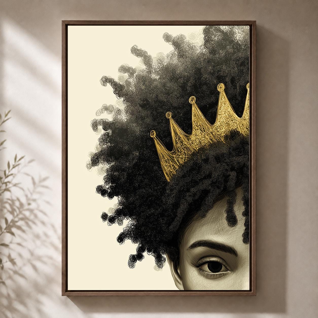 Afrocentric Queen Framed Canvas