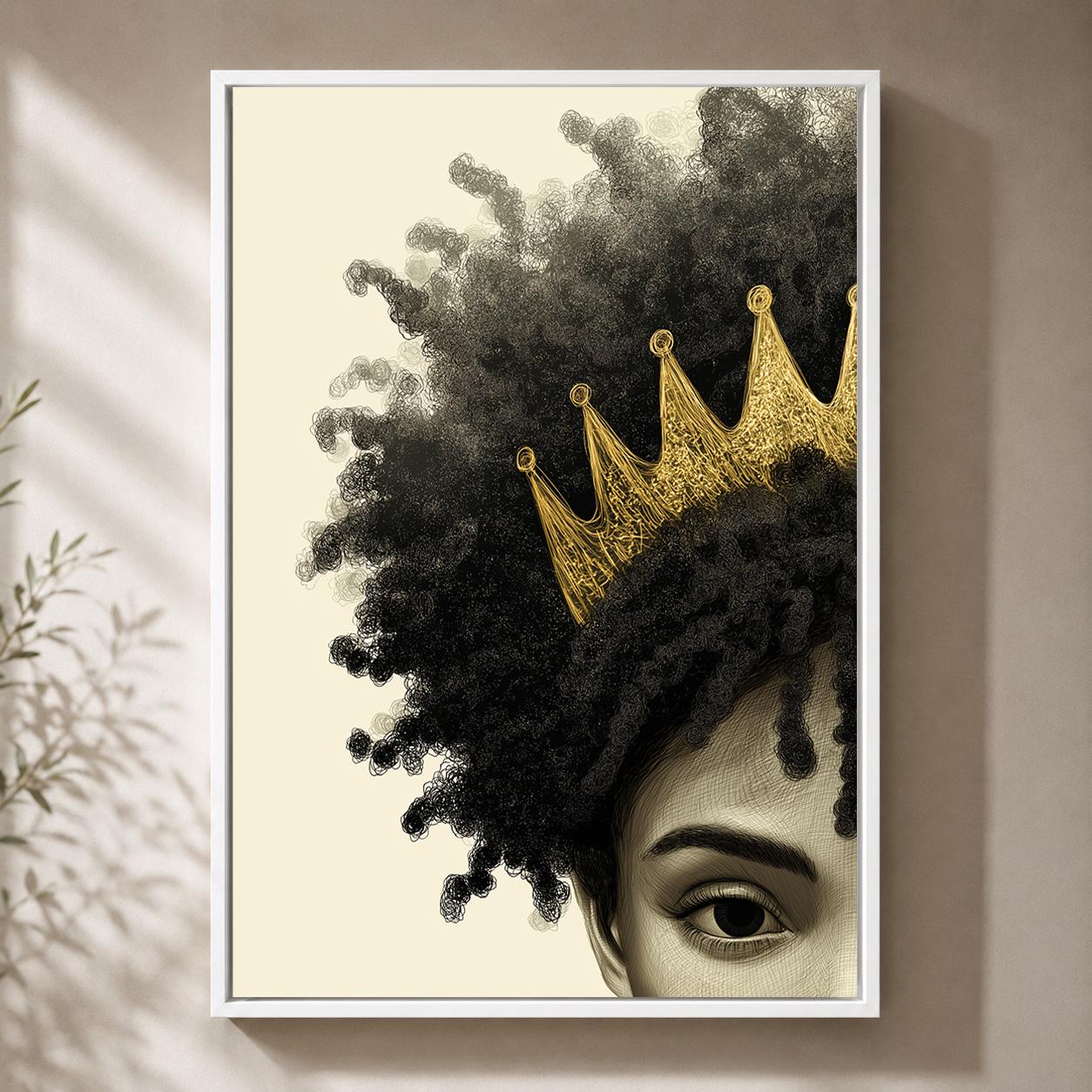 Afrocentric Queen Framed Canvas