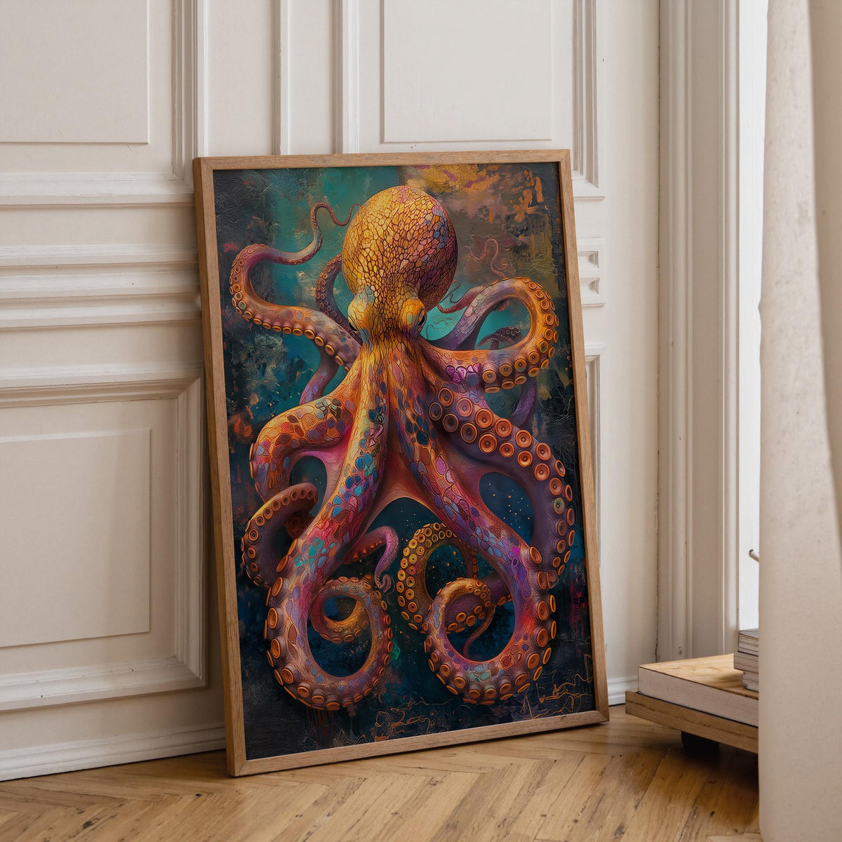 Colorful Octopus Bold Ocean Modern Coastal Wall Art by The Wall Art Studio - physical