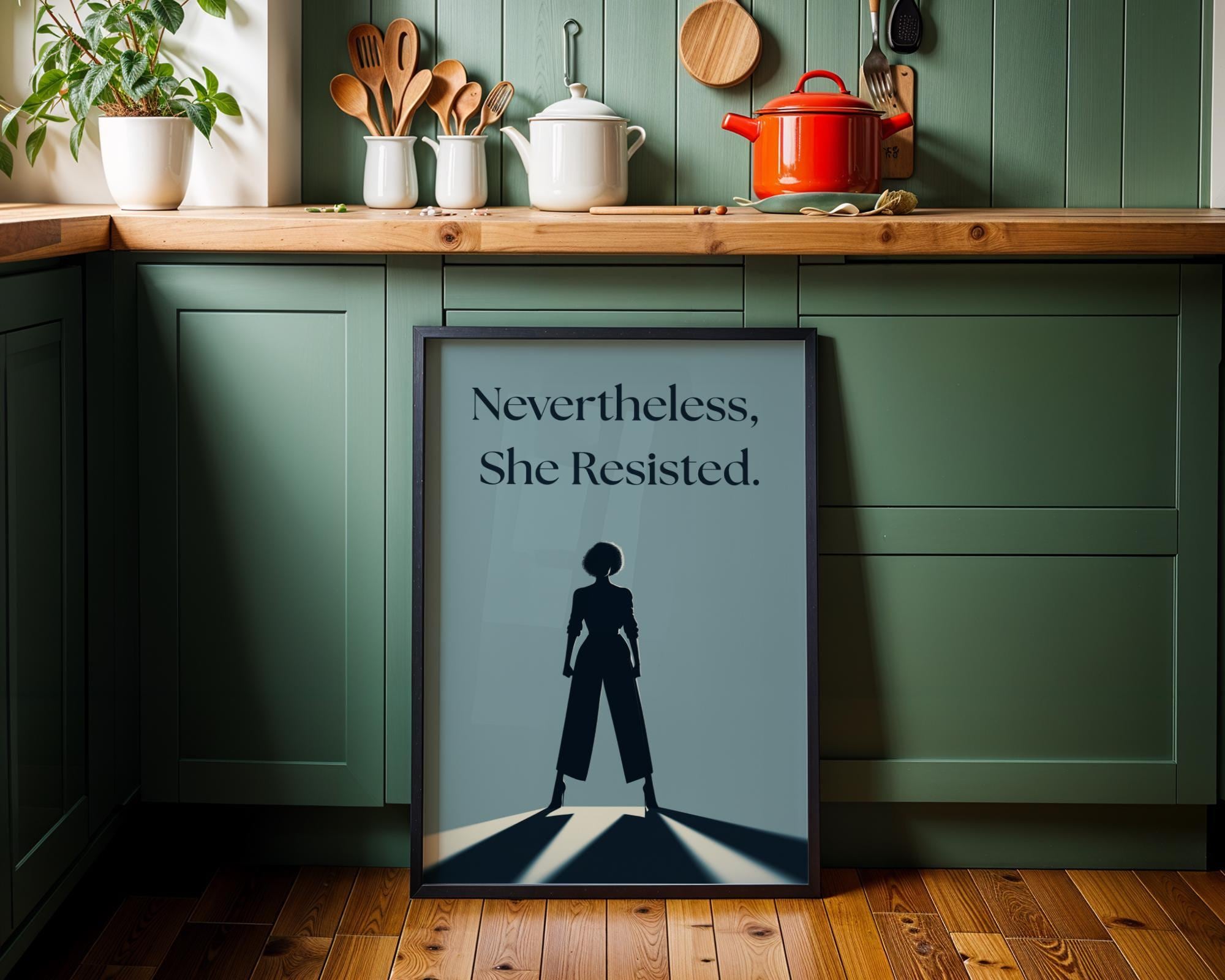 Nevertheless She Resisted Feminist Quote Wall Art by The Wall Art Studio