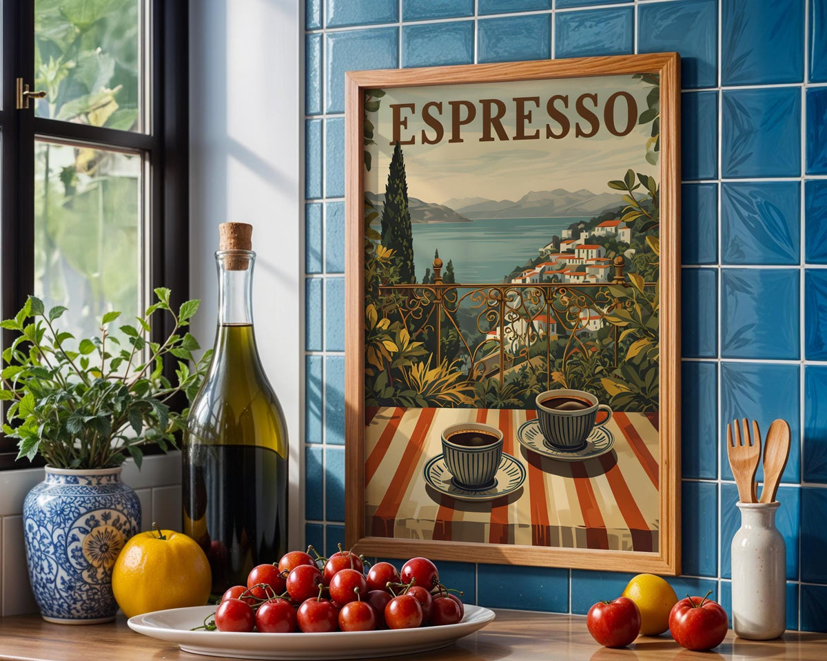 Espresso Kitchen Vintage Italian coffee Wall Art