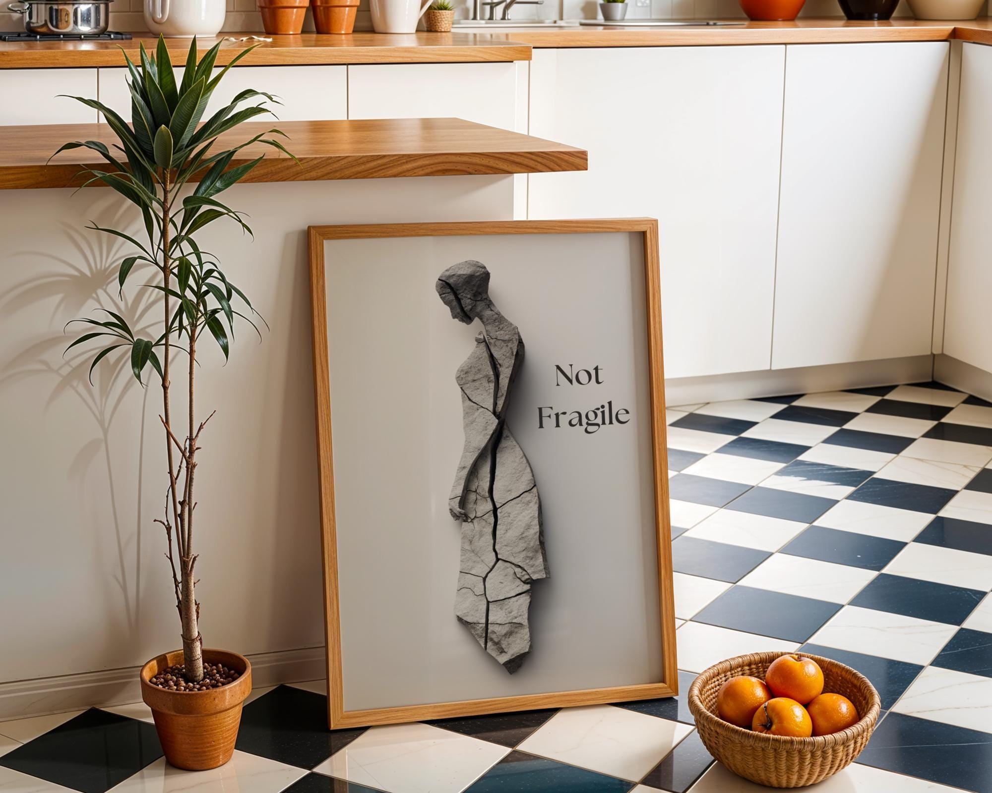 Not Fragile Feminist Female Strength Women Empowerment Activist Wall Art by The Wall Art Studio