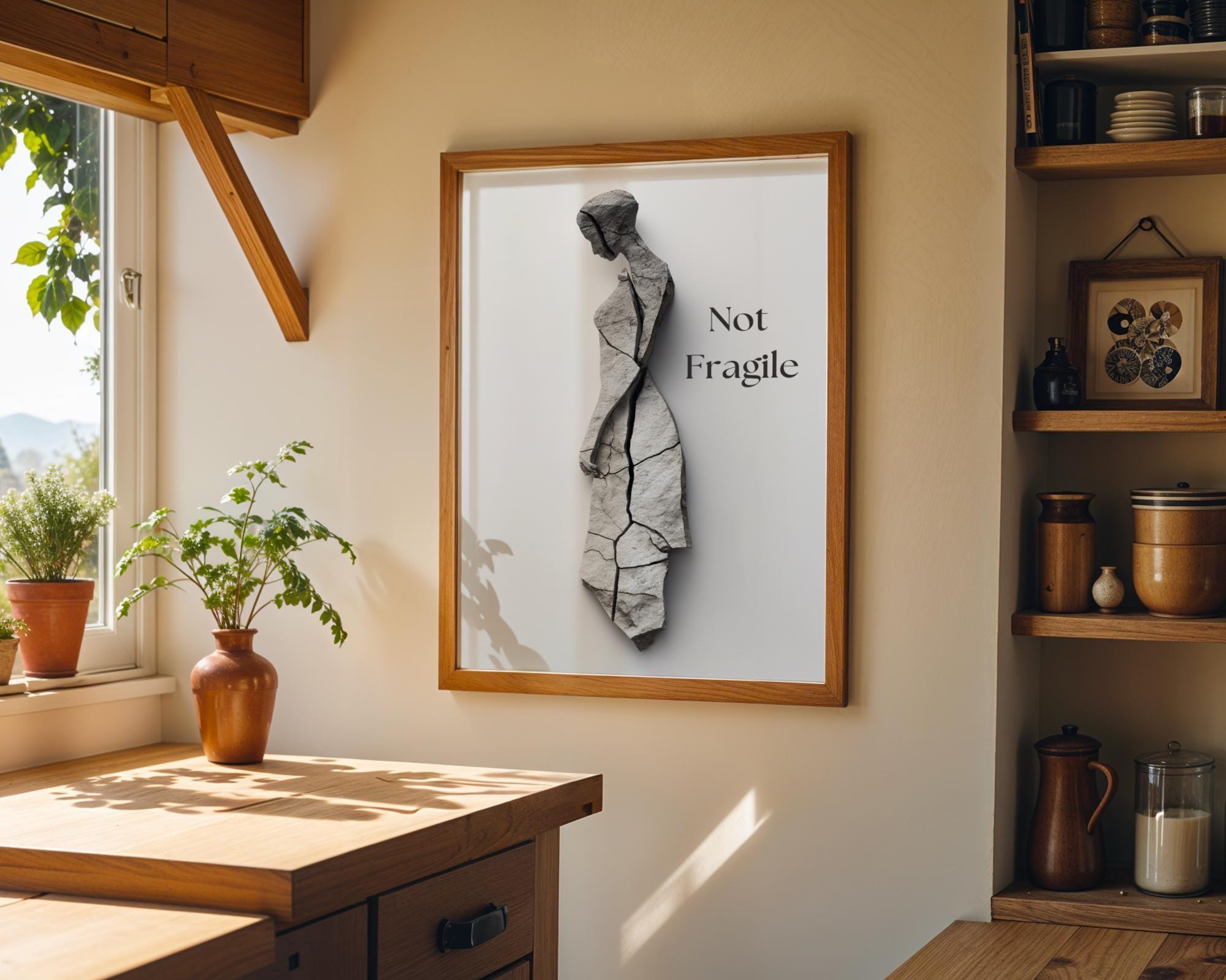 Not Fragile Feminist Female Strength Women Empowerment Activist Wall Art by The Wall Art Studio