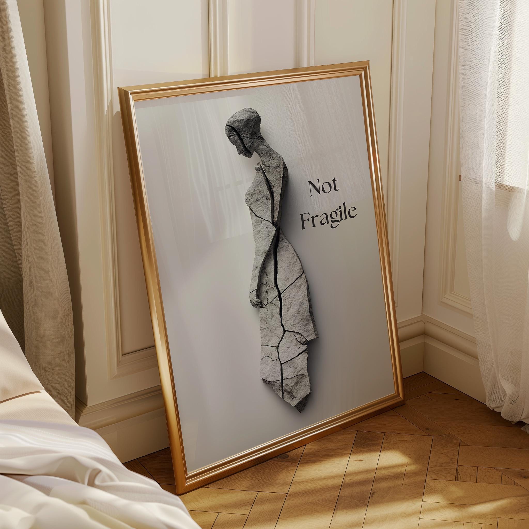 Not Fragile Feminist Female Strength Women Empowerment Activist Wall Art by The Wall Art Studio