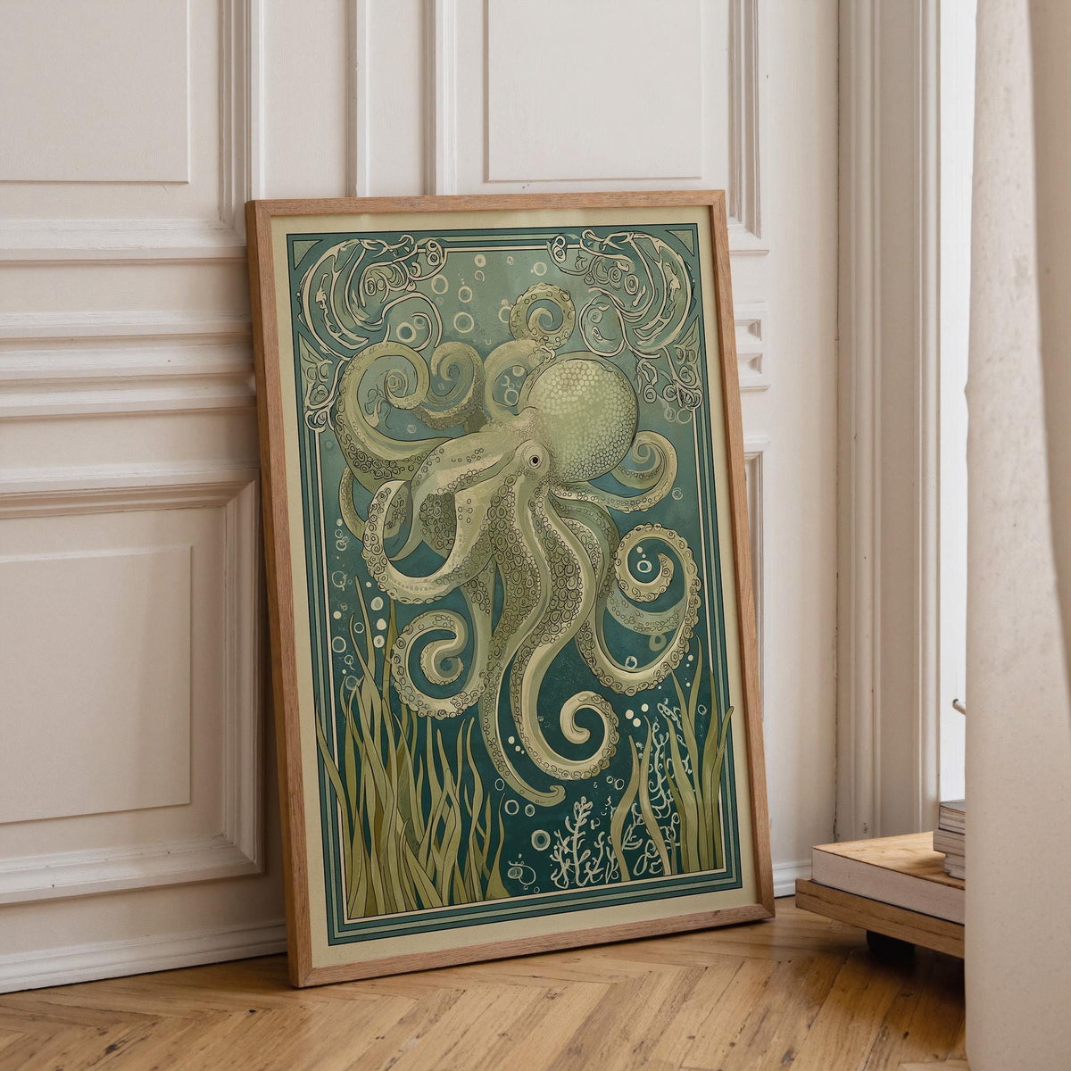 Octopus Coastal Ocean Nautical Sea Life Wall Art