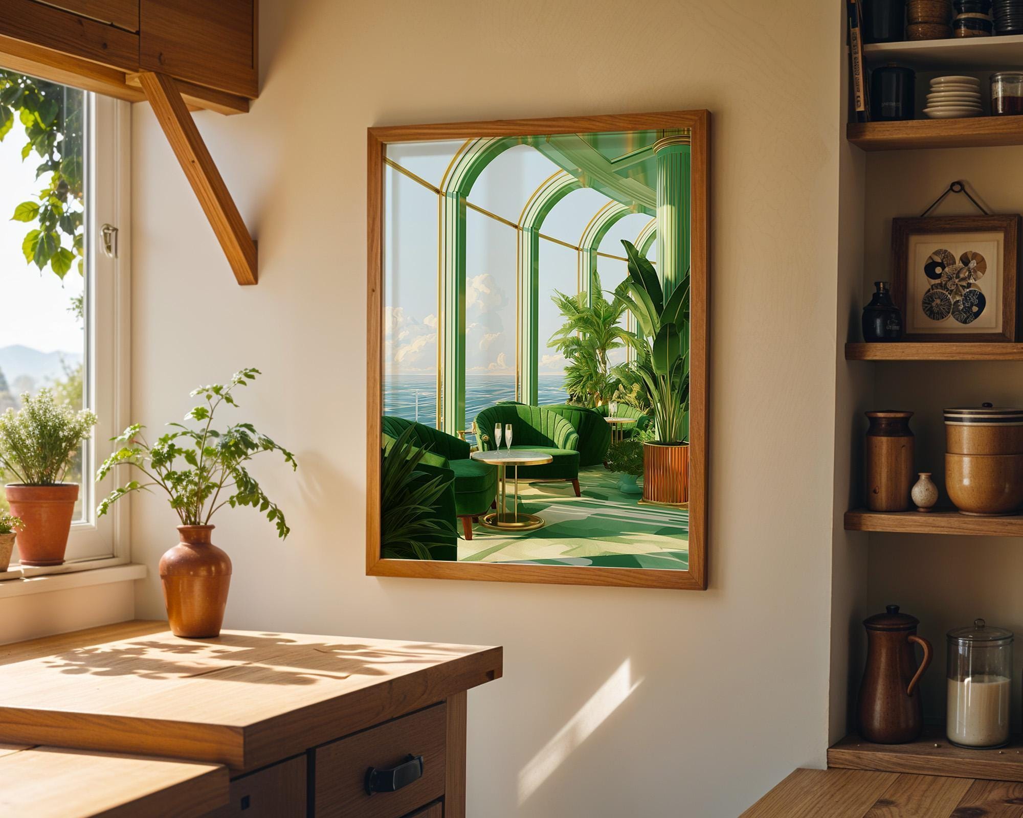 Luxury Art Deco Conservatory Wall Art by The Wall Art Studio