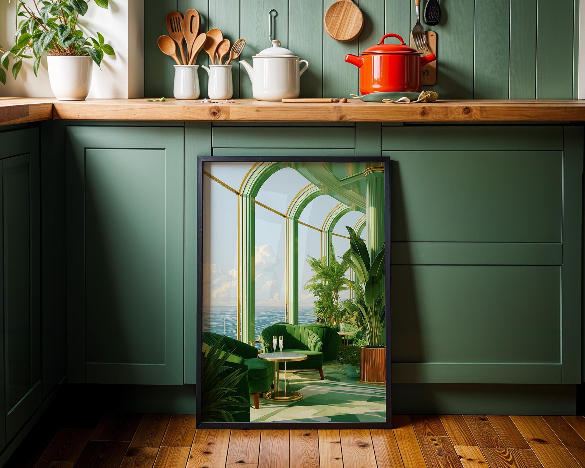 Luxury Art Deco Conservatory Wall Art by The Wall Art Studio