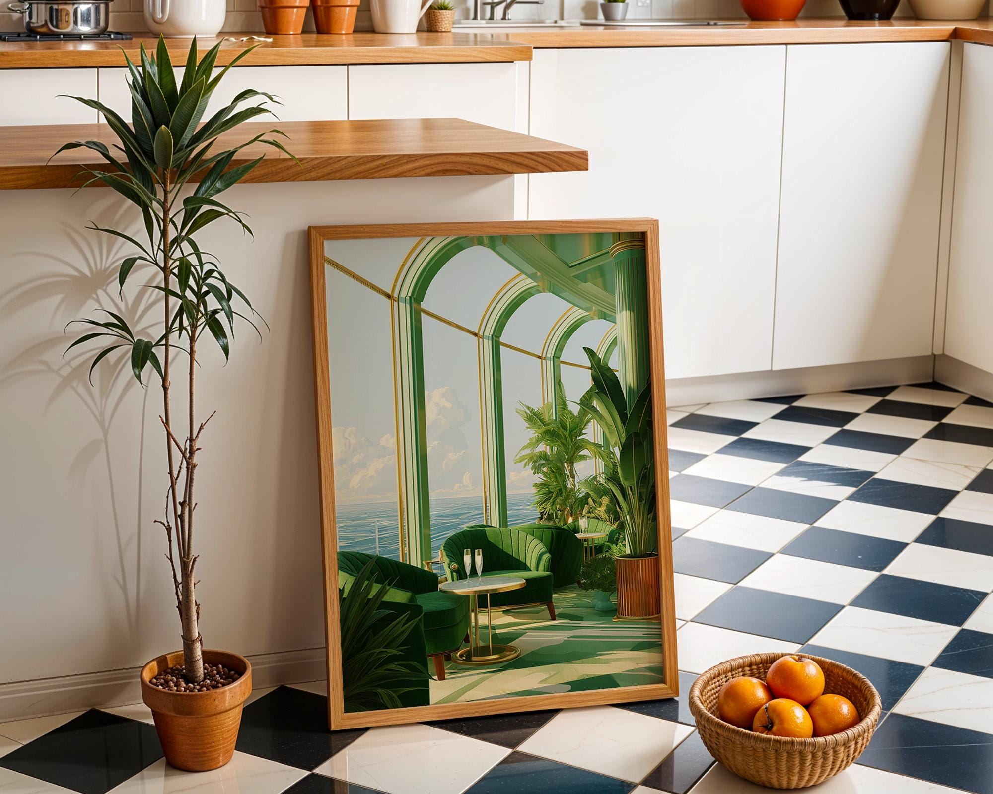 Luxury Art Deco Conservatory Wall Art by The Wall Art Studio
