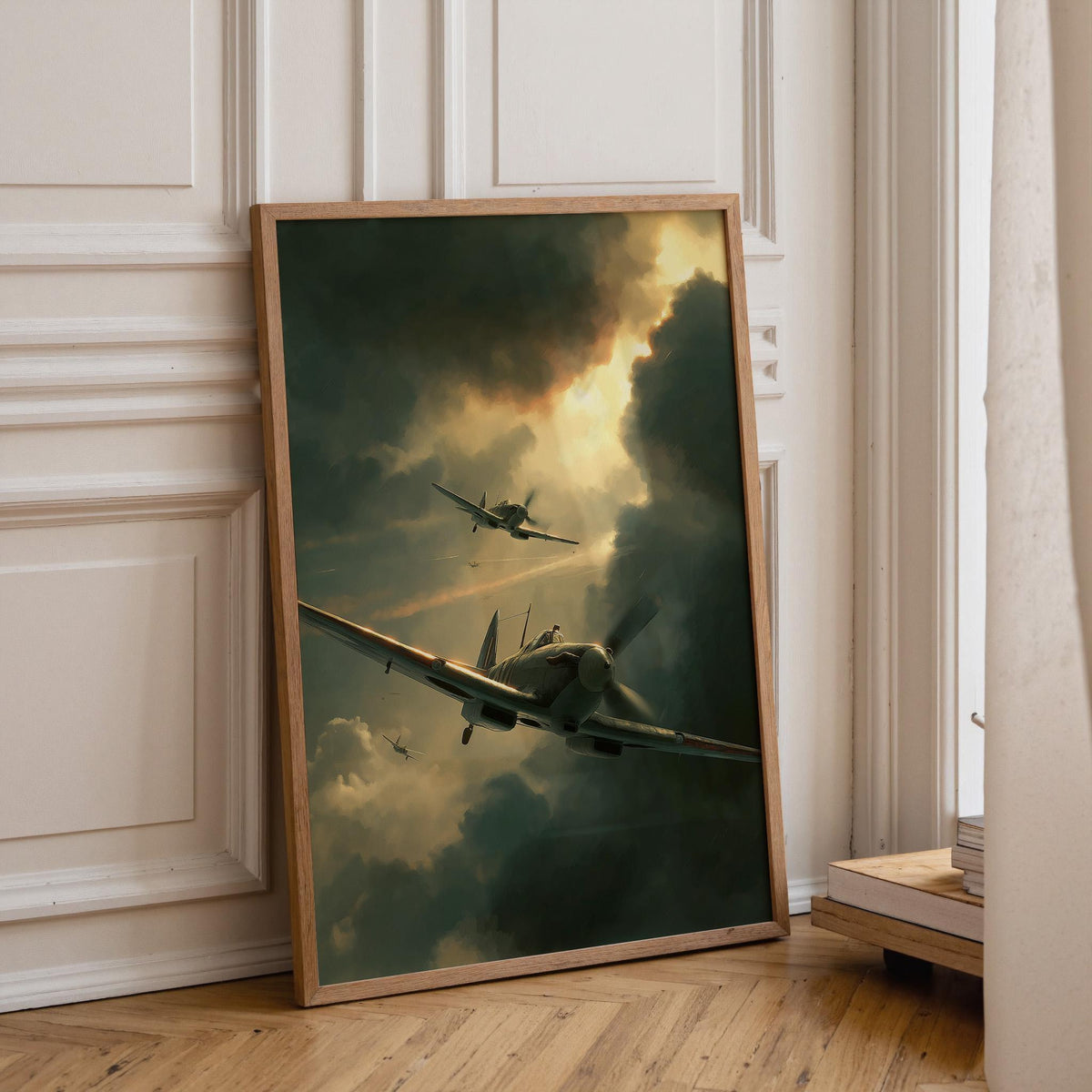 WW2 Fighter Plane Vintage Aviation Military Aircraft Wall Art