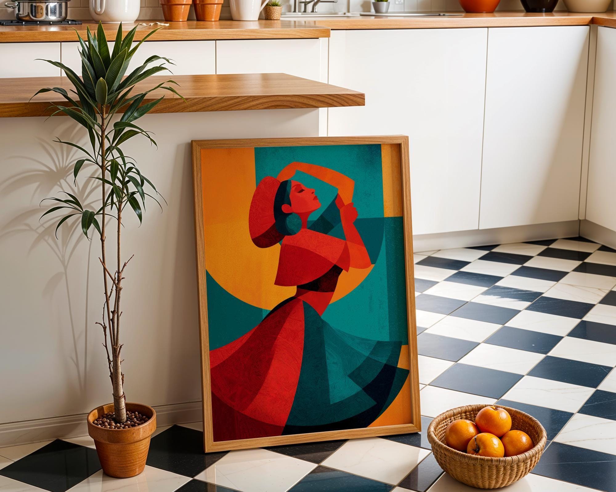 Hispanic-Inspired Feminist Bold Latin Colour Wall Art by The Wall Art Studio
