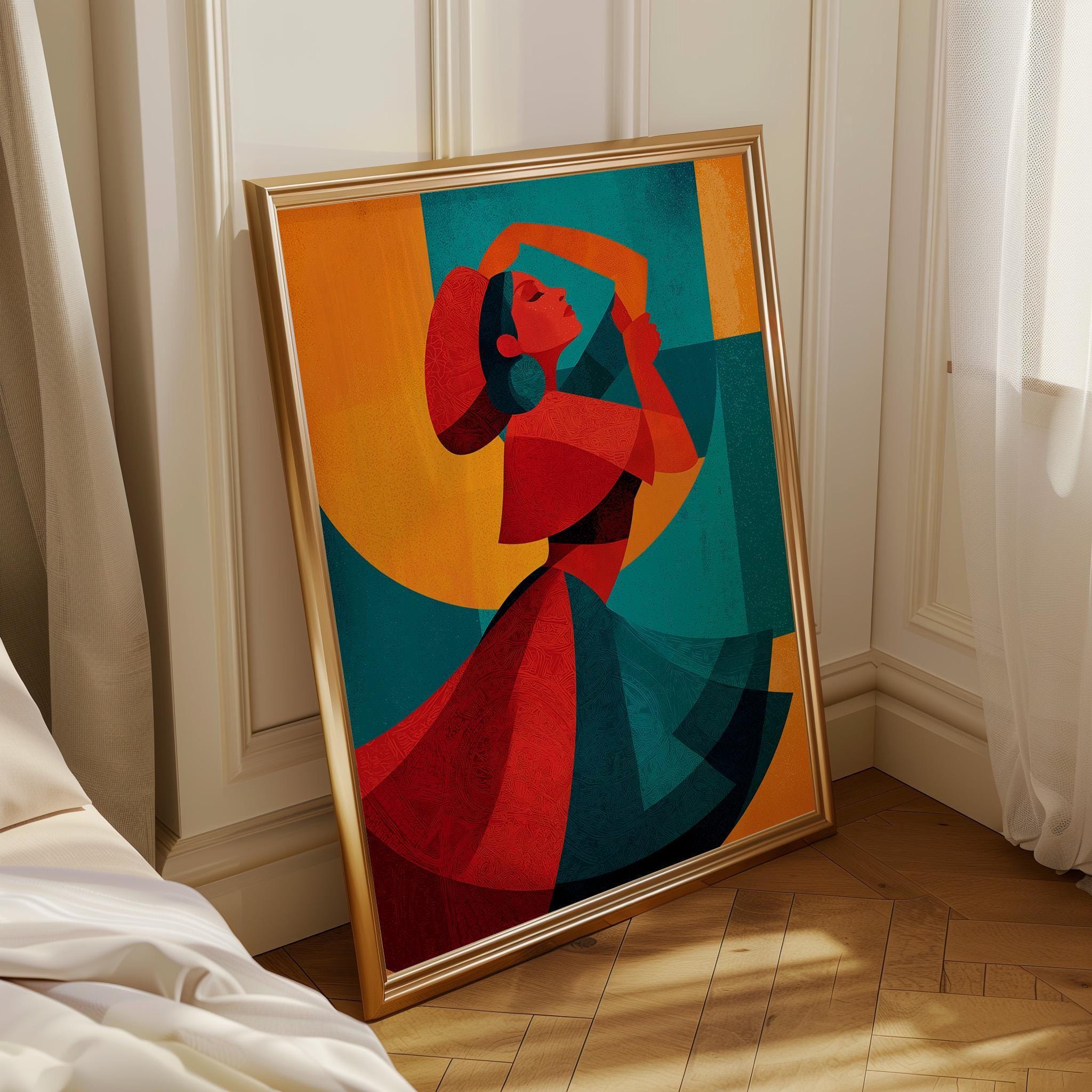 Hispanic-Inspired Feminist Bold Latin Colour Wall Art by The Wall Art Studio