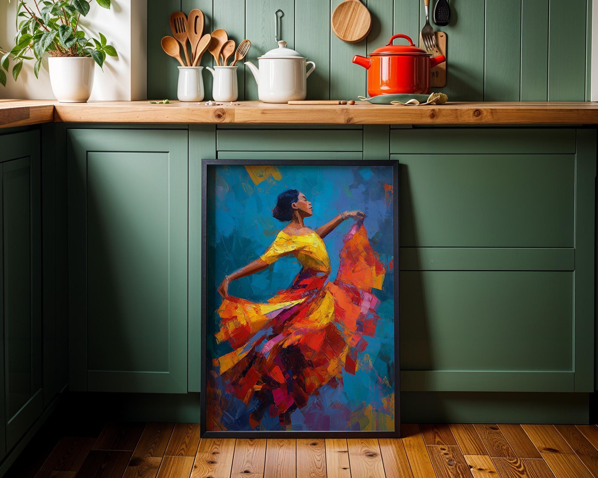 Puerto Rican Dancer Flamenco Latin Wall Art by The Wall Art Studio