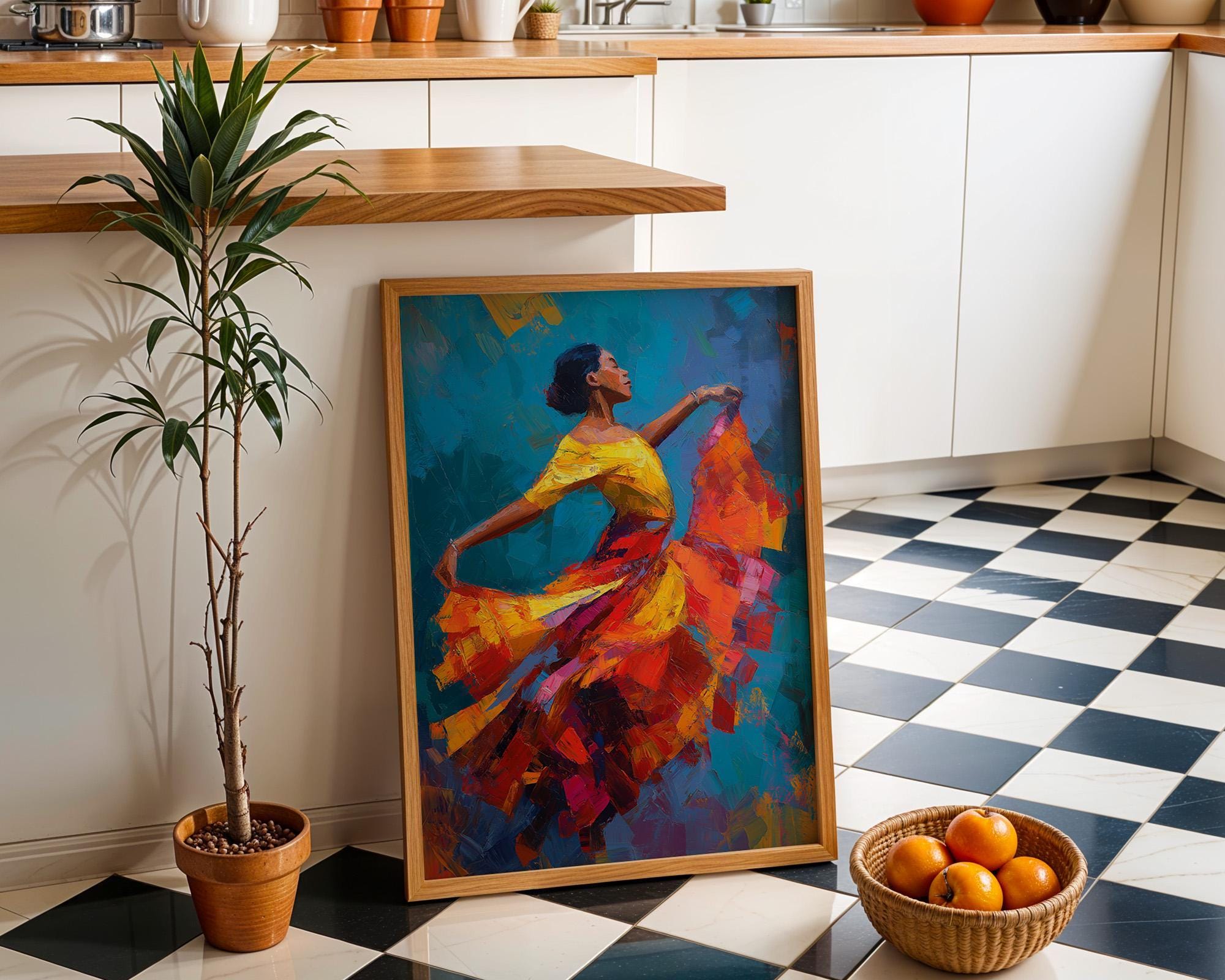 Puerto Rican Dancer Flamenco Latin Wall Art by The Wall Art Studio