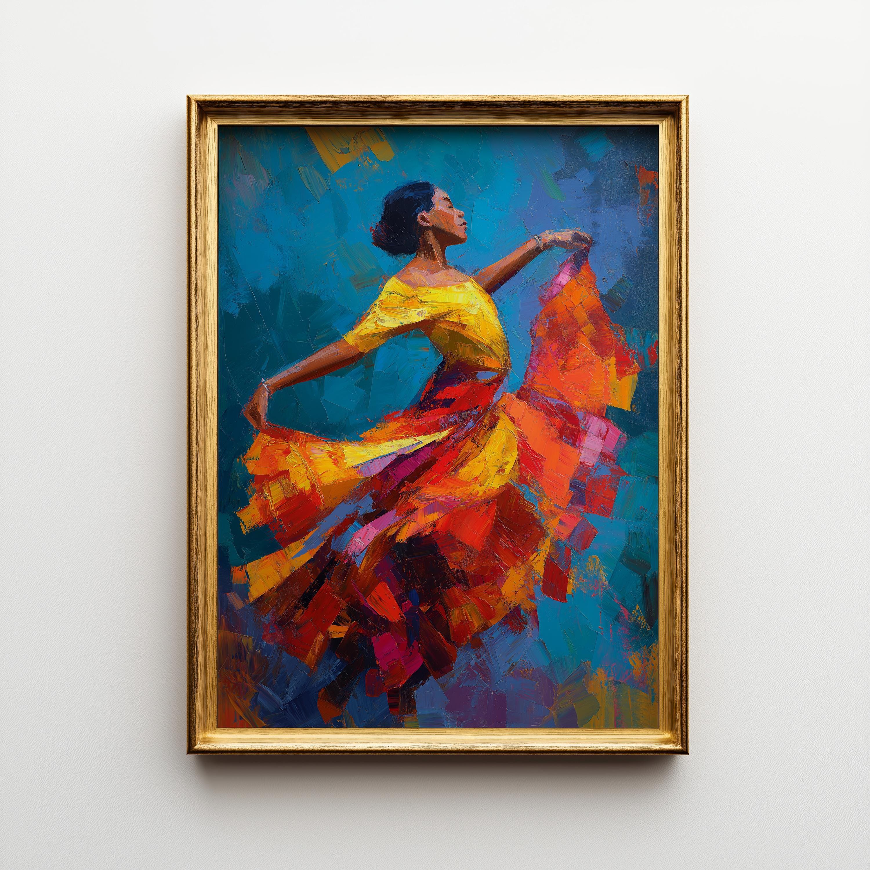 Puerto Rican Dancer Flamenco Latin Wall Art by The Wall Art Studio
