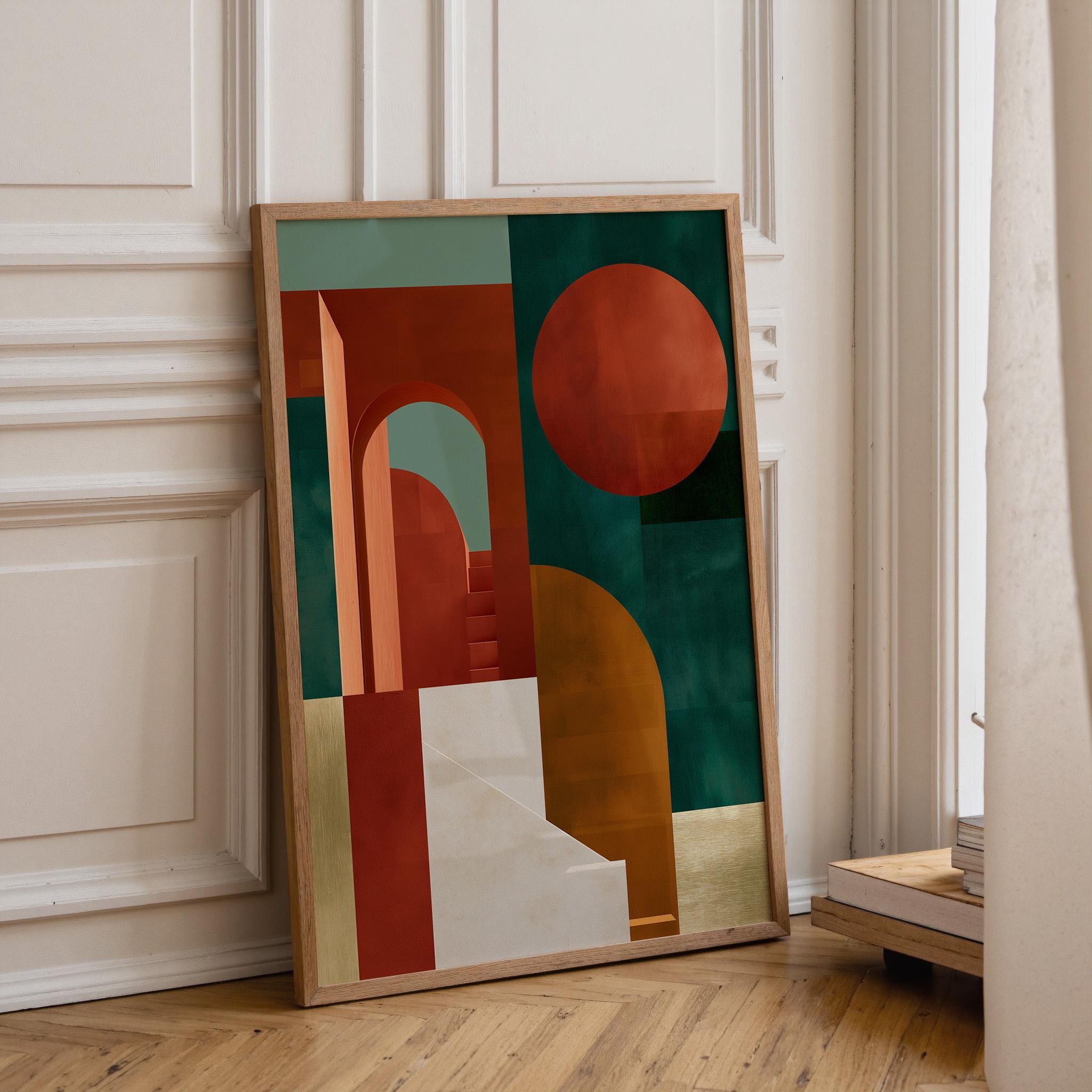 Geometric Architecture Neo Deco Arch Wall Art by The Wall Art Studio