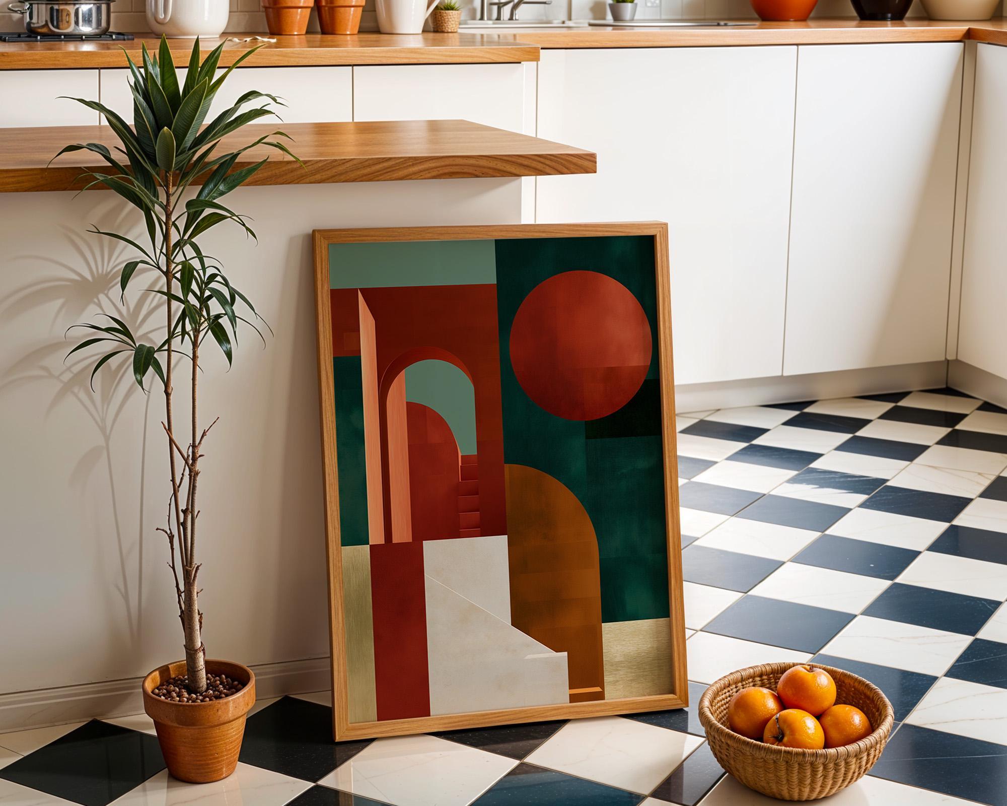 Geometric Architecture Neo Deco Arch Wall Art by The Wall Art Studio