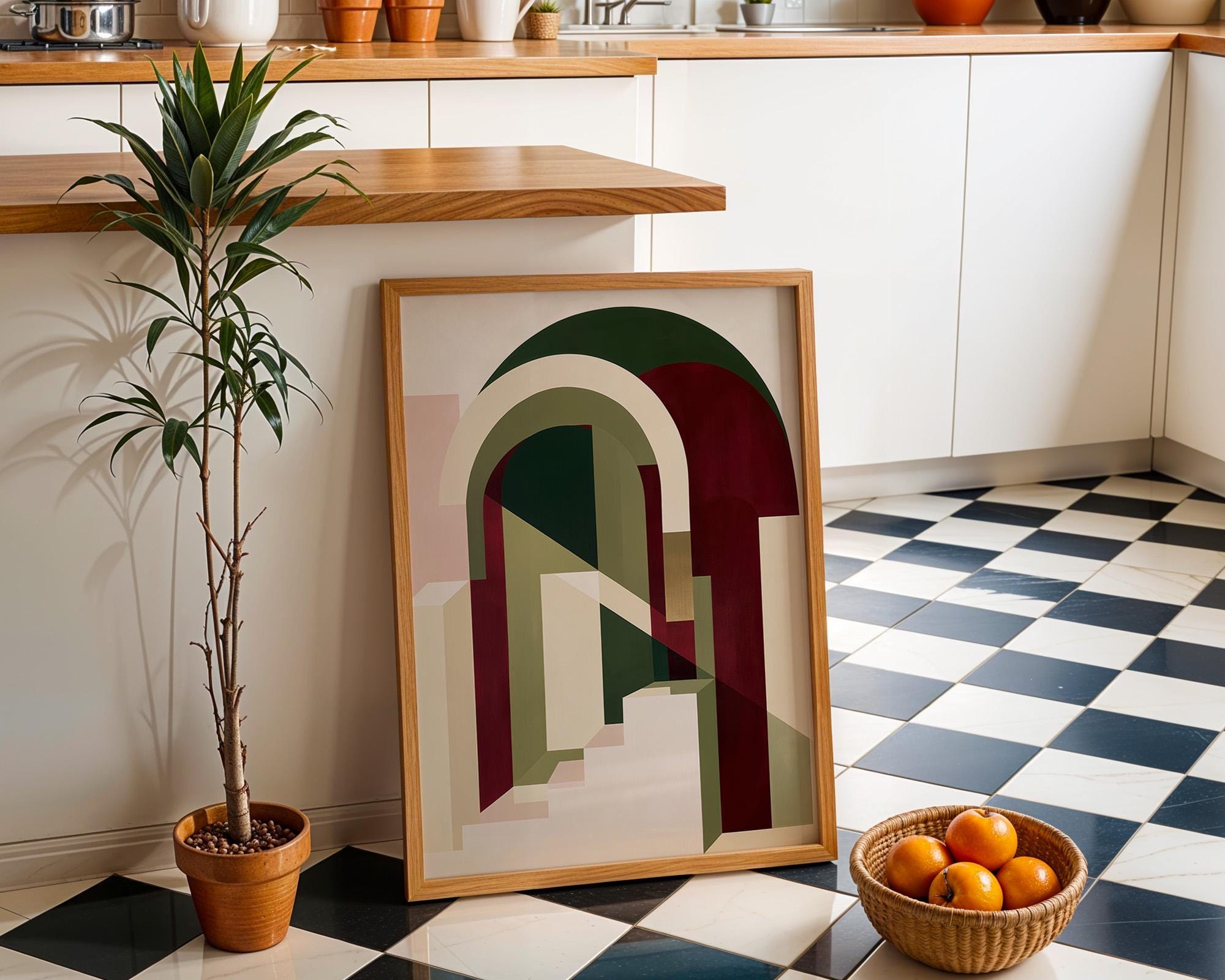 Neo Deco Arch Geometric Abstract Wall Art by The Wall Art Studio
