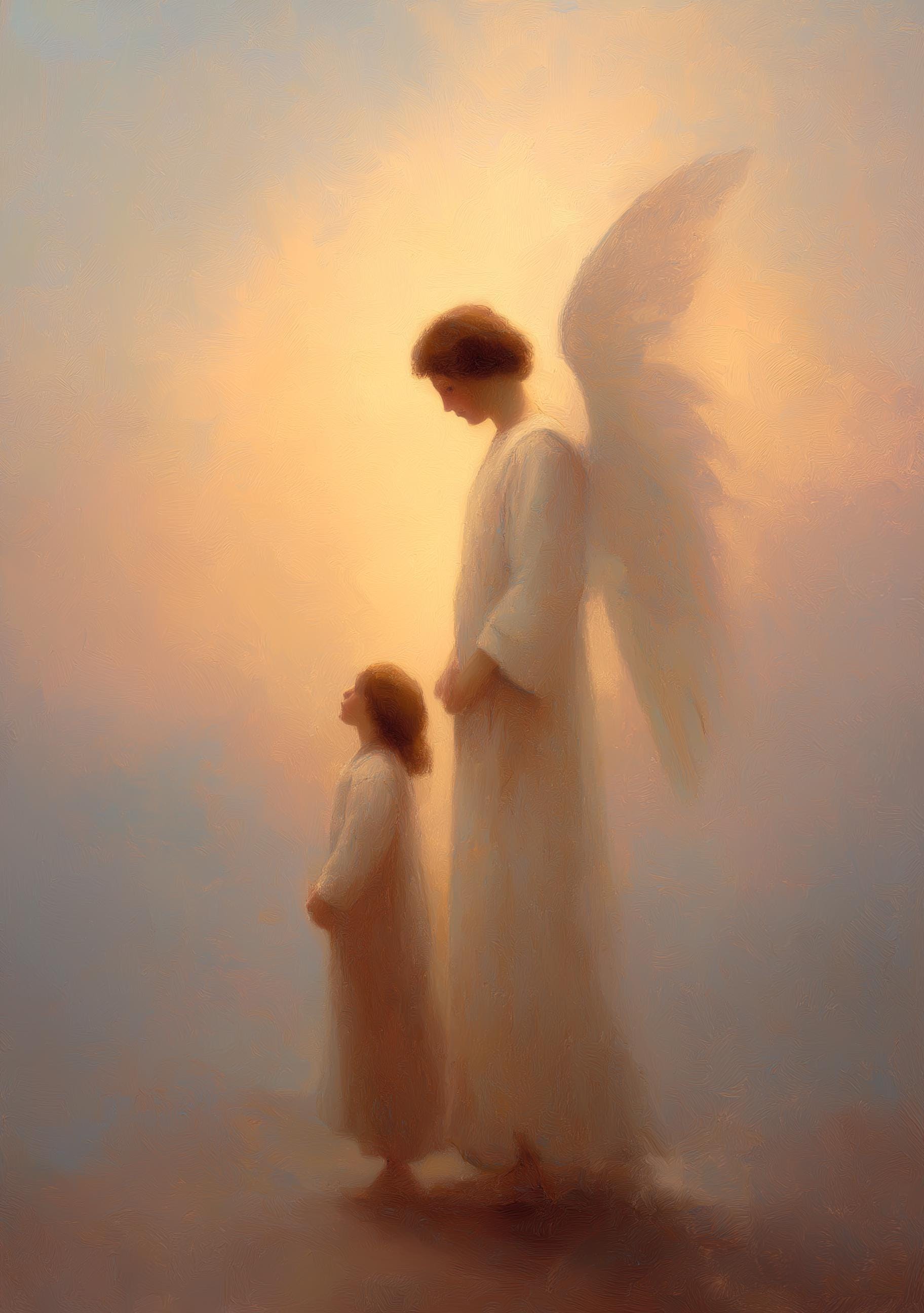 Guardian Angel Christian Spiritual Religious Wall Art by The Wall Art Studio