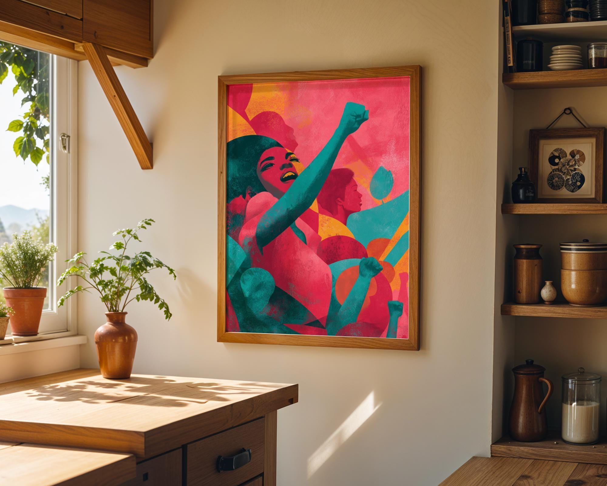 Feminist Empowered Latina Women Bold Modern Wall Art by The Wall Art Studio