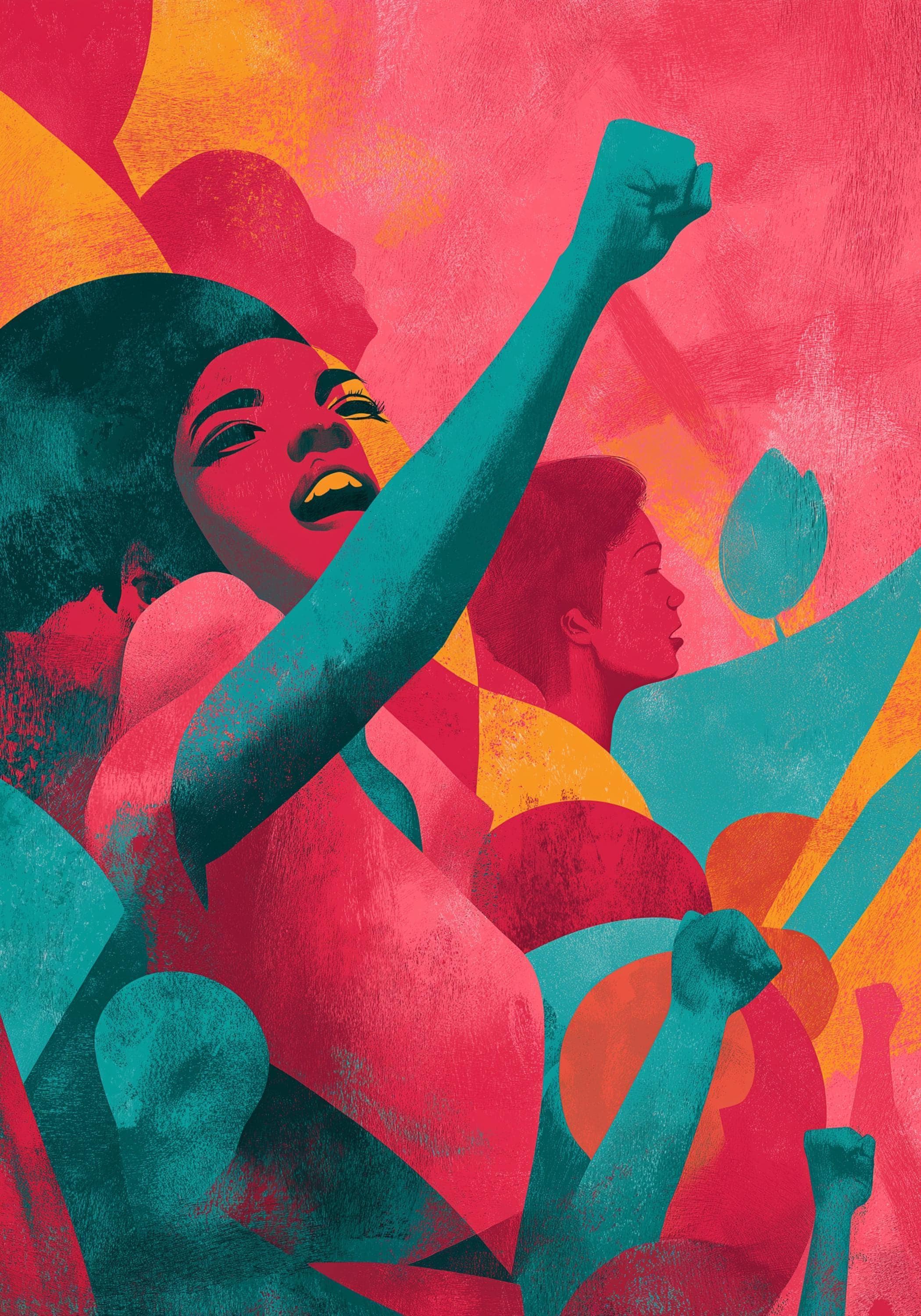 Feminist Empowered Latina Women Bold Modern Wall Art by The Wall Art Studio