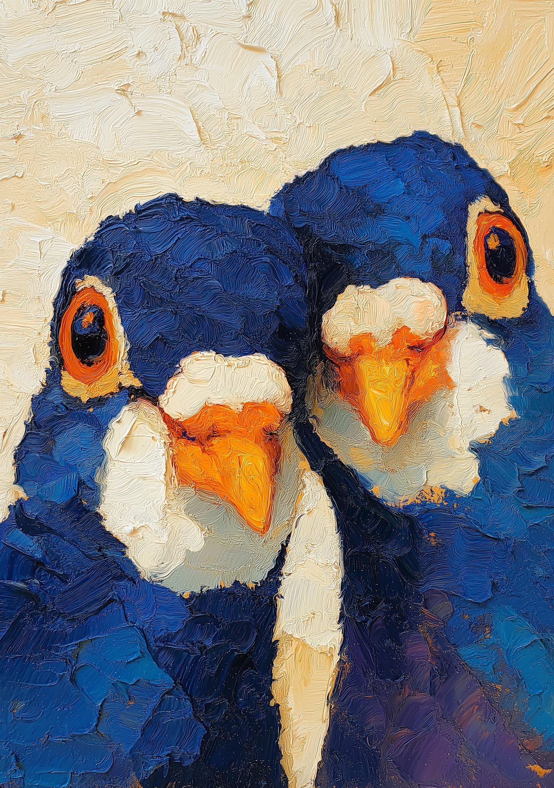 Funny Pigeon Colourful Quirky Animal Portrait Wall Art