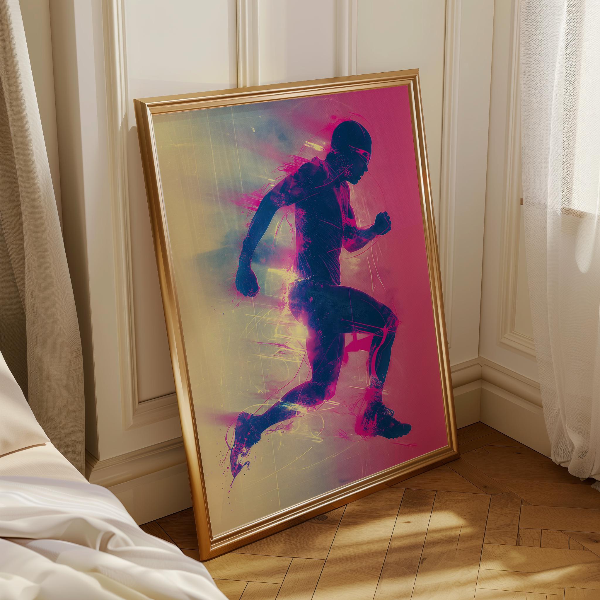 1980s Neon Sports Vaporwave Fitness Wall Art by The Wall Art Studio